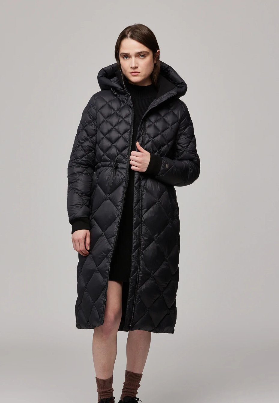 Calf length down jacket best sale