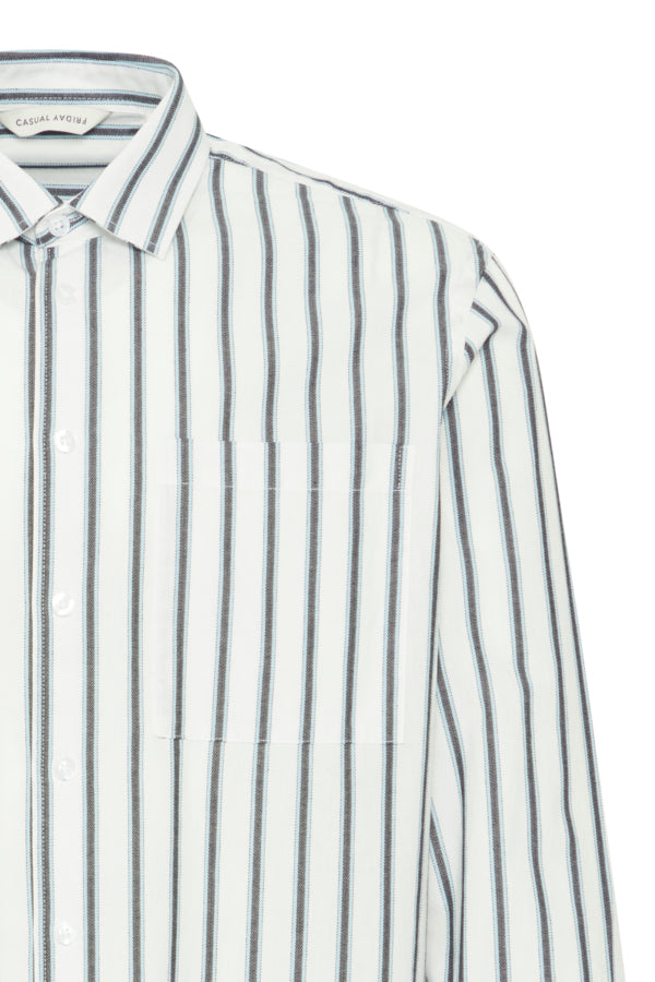 CASUAL FRIDAY - CFALVIN LS Dobby Striped Shirt - 20505289