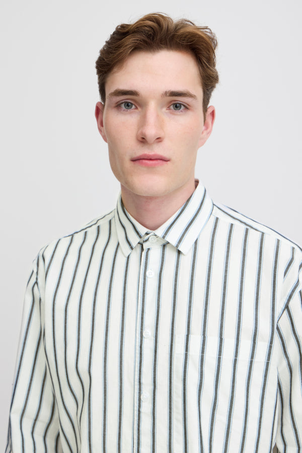 CASUAL FRIDAY - CFALVIN LS Dobby Striped Shirt - 20505289