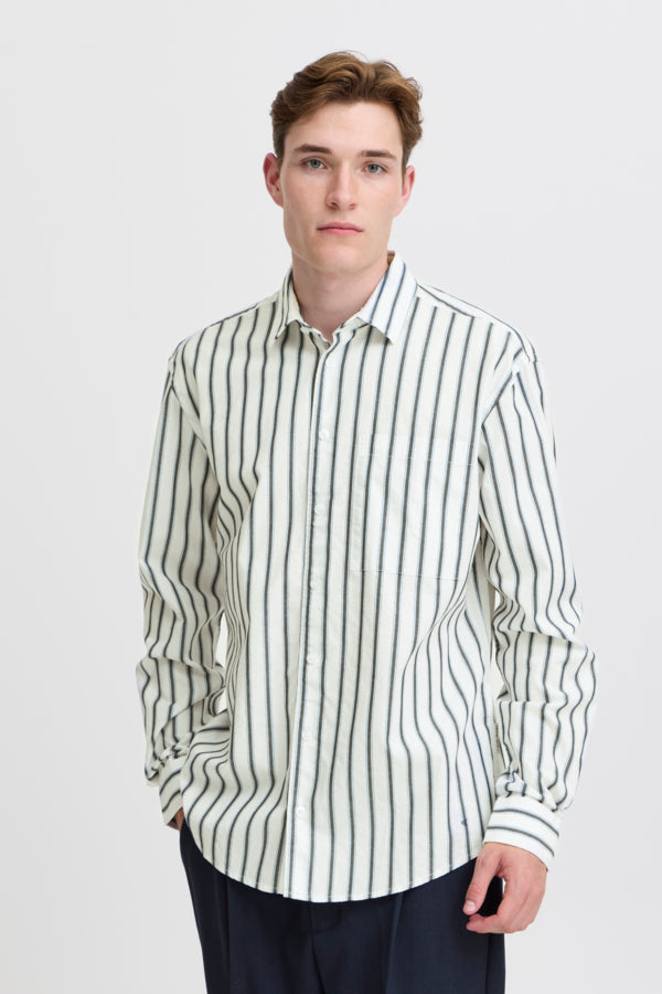 CASUAL FRIDAY - CFALVIN LS Dobby Striped Shirt - 20505289