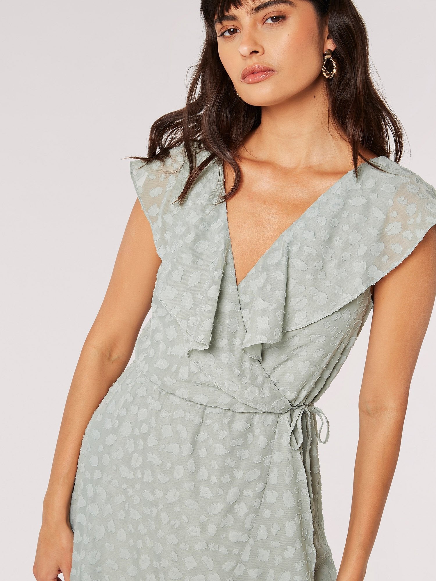 APRICOT - Clouds Ruffle Faux Wrap Dress - 824225 - Boutique Bubbles