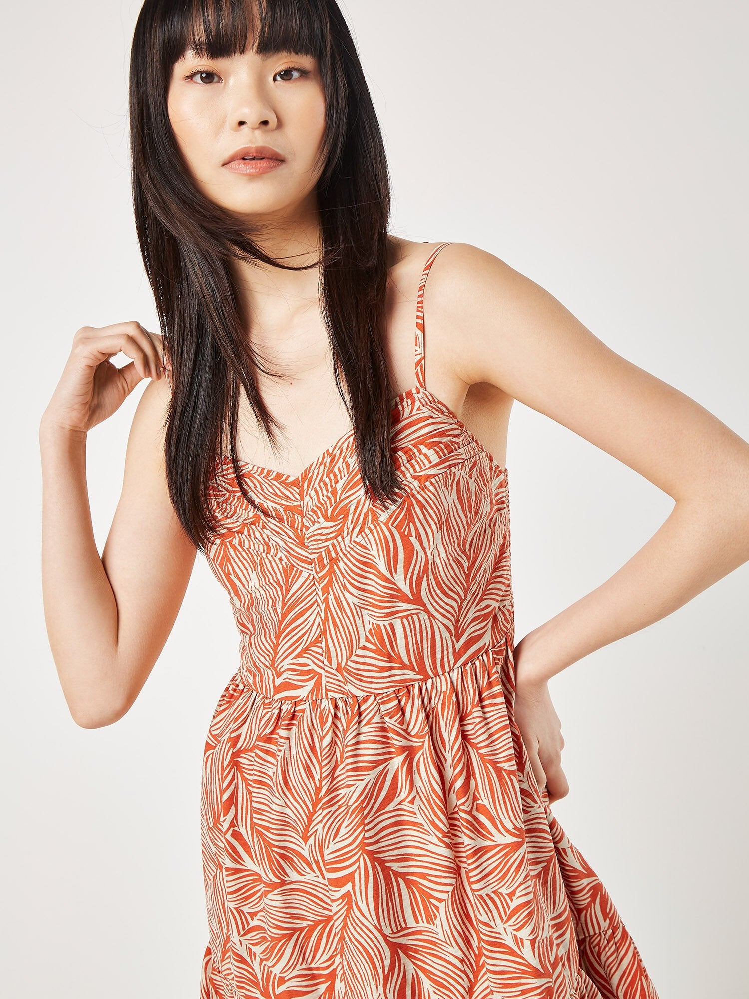 APRICOT - Geo Leaf Pintuck Mini Dress - 821774/821842 - Boutique Bubbles