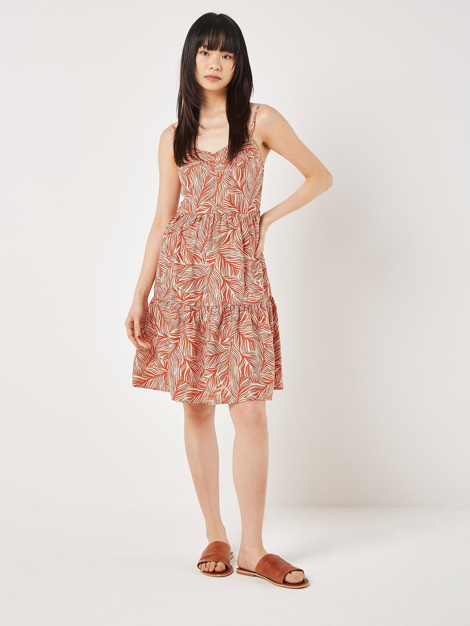 APRICOT - Geo Leaf Pintuck Mini Dress - 821774/821842 - Boutique Bubbles