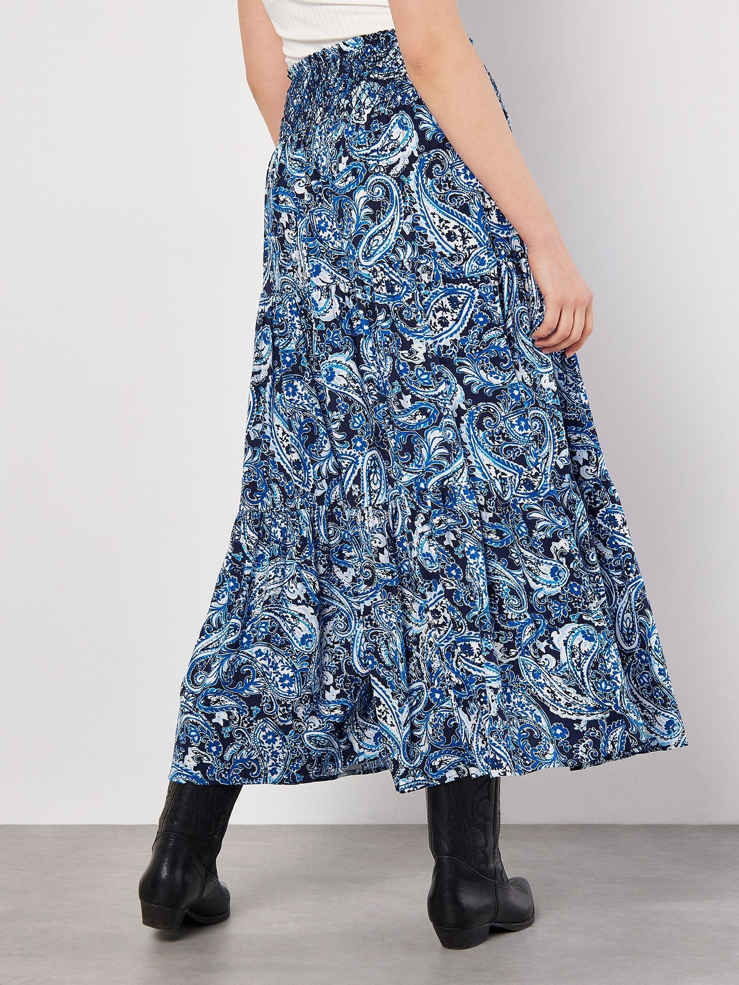 APRICOT - Paisley Tiered Skirt - 831100 - Boutique Bubbles