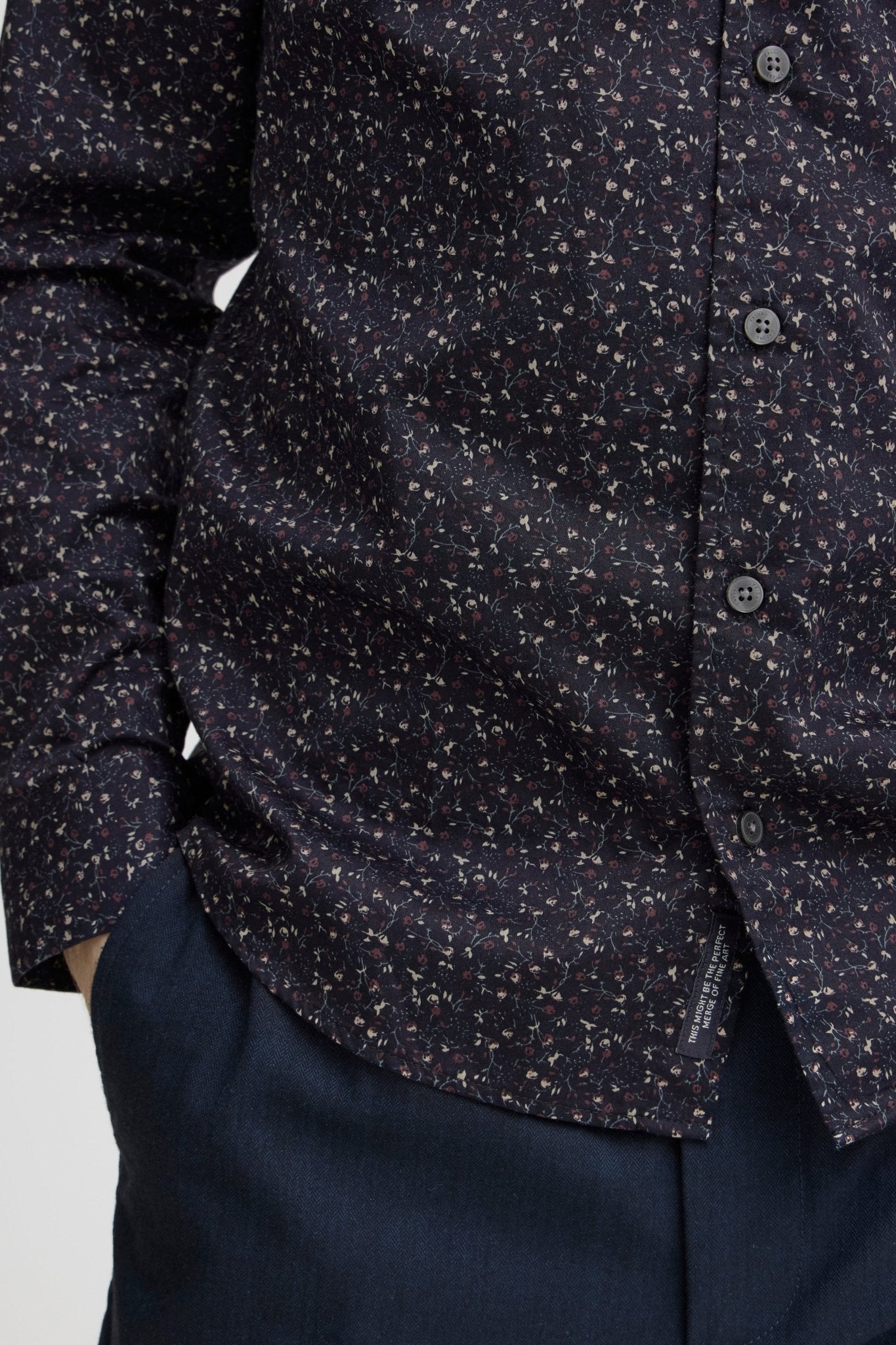 CASUAL FRIDAY - Anton LS linen floral AOP shirt - 20505293 - Boutique Bubbles