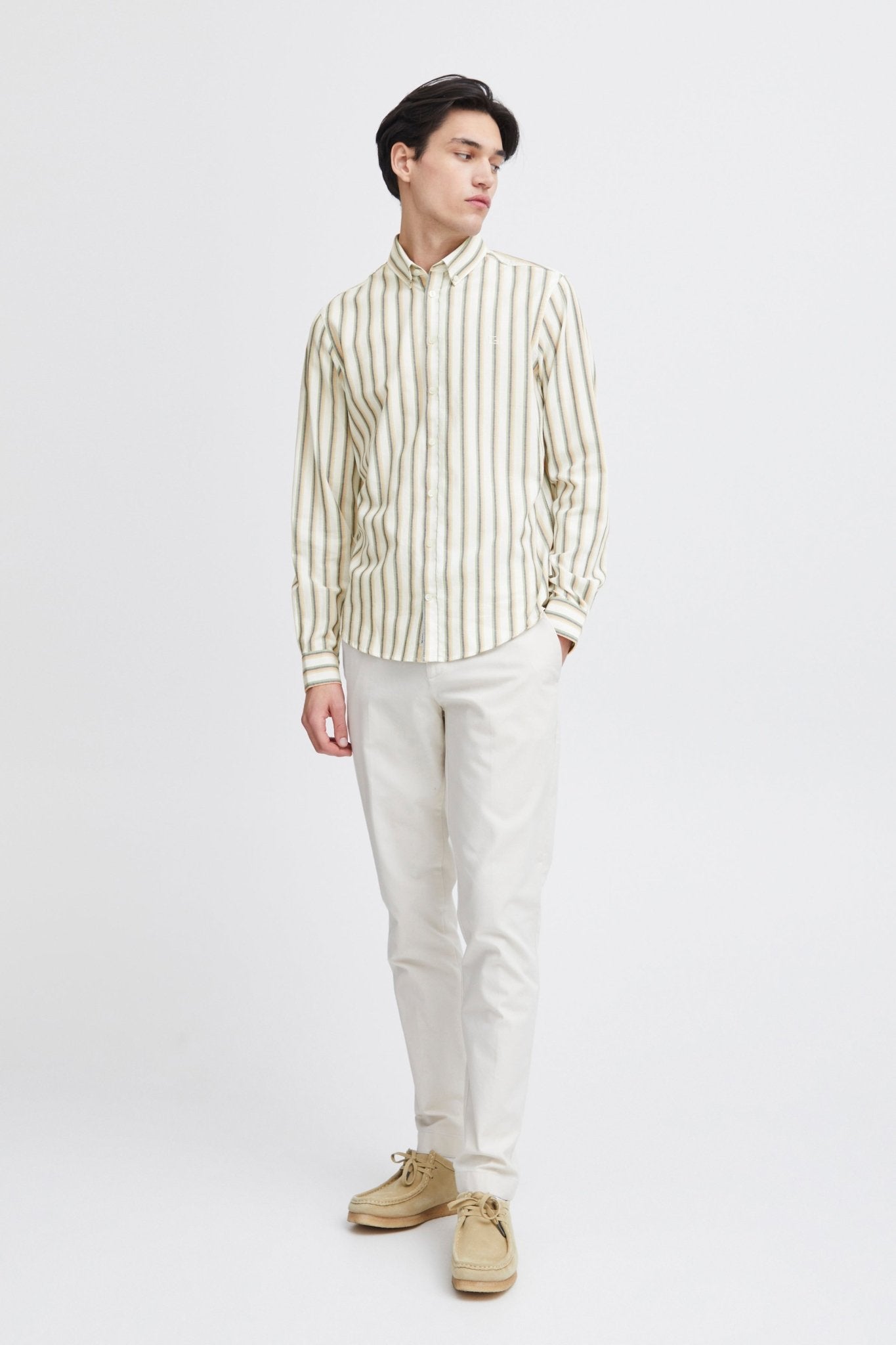 CASUAL FRIDAY - CFANTON LS BD striped shirt - 20505076 - Boutique Bubbles