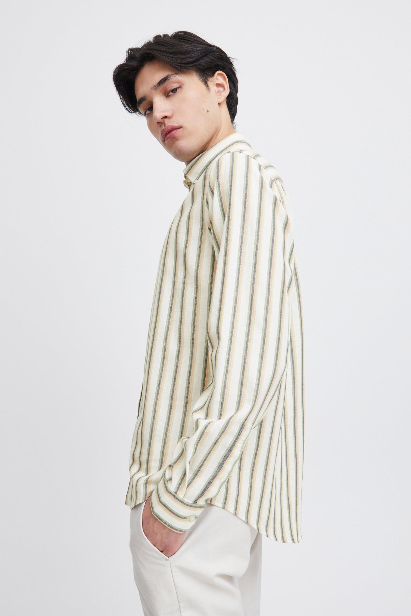 CASUAL FRIDAY - CFANTON LS BD striped shirt - 20505076 - Boutique Bubbles