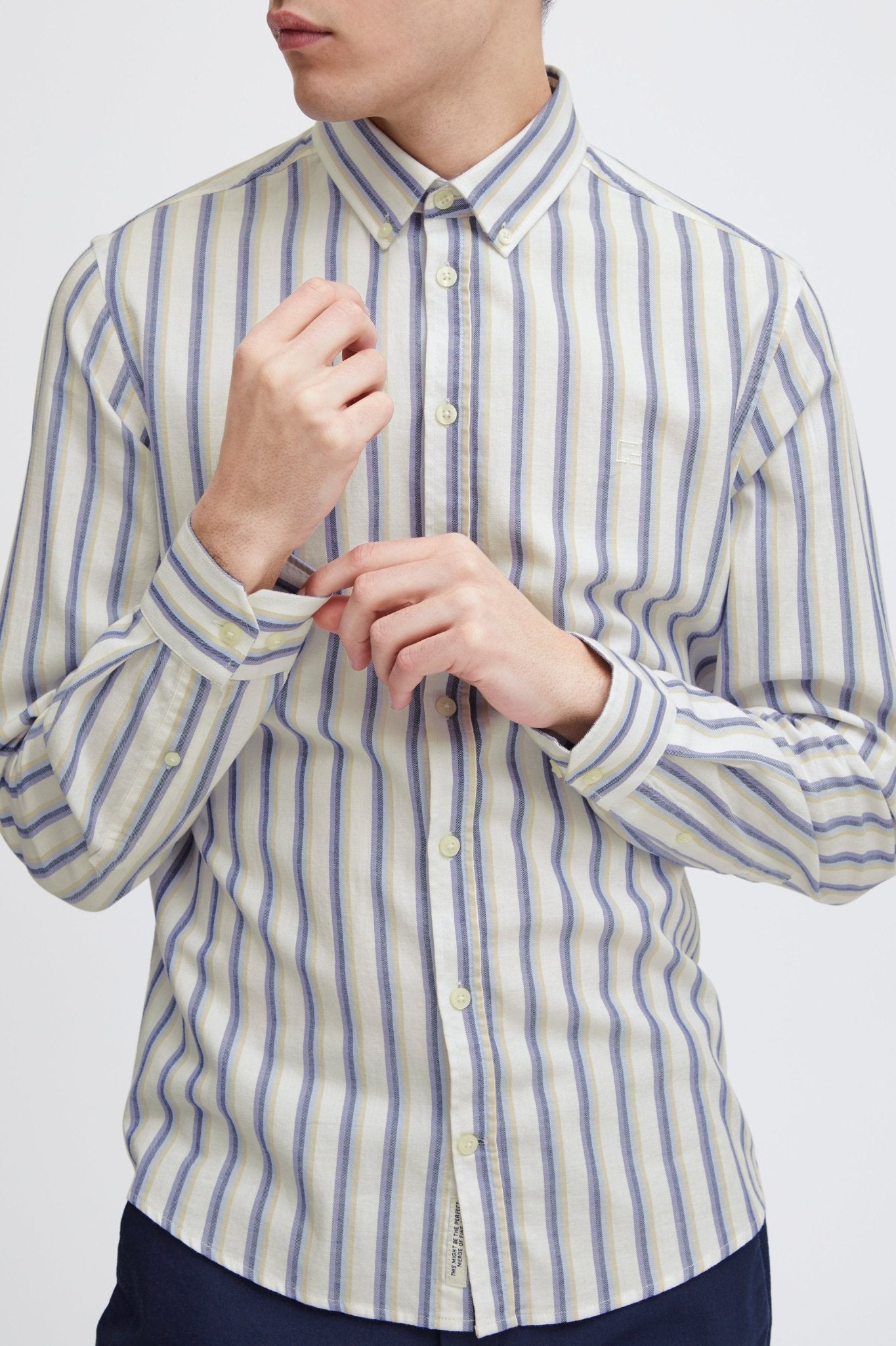 CASUAL FRIDAY - CFANTON LS BD striped shirt - 20505076 - Boutique Bubbles