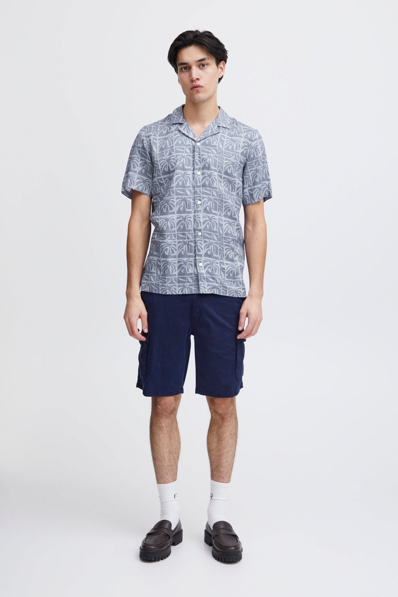 CASUAL FRIDAY - CFAnton SS AOP Palm Shirt - 20505079 - Boutique Bubbles