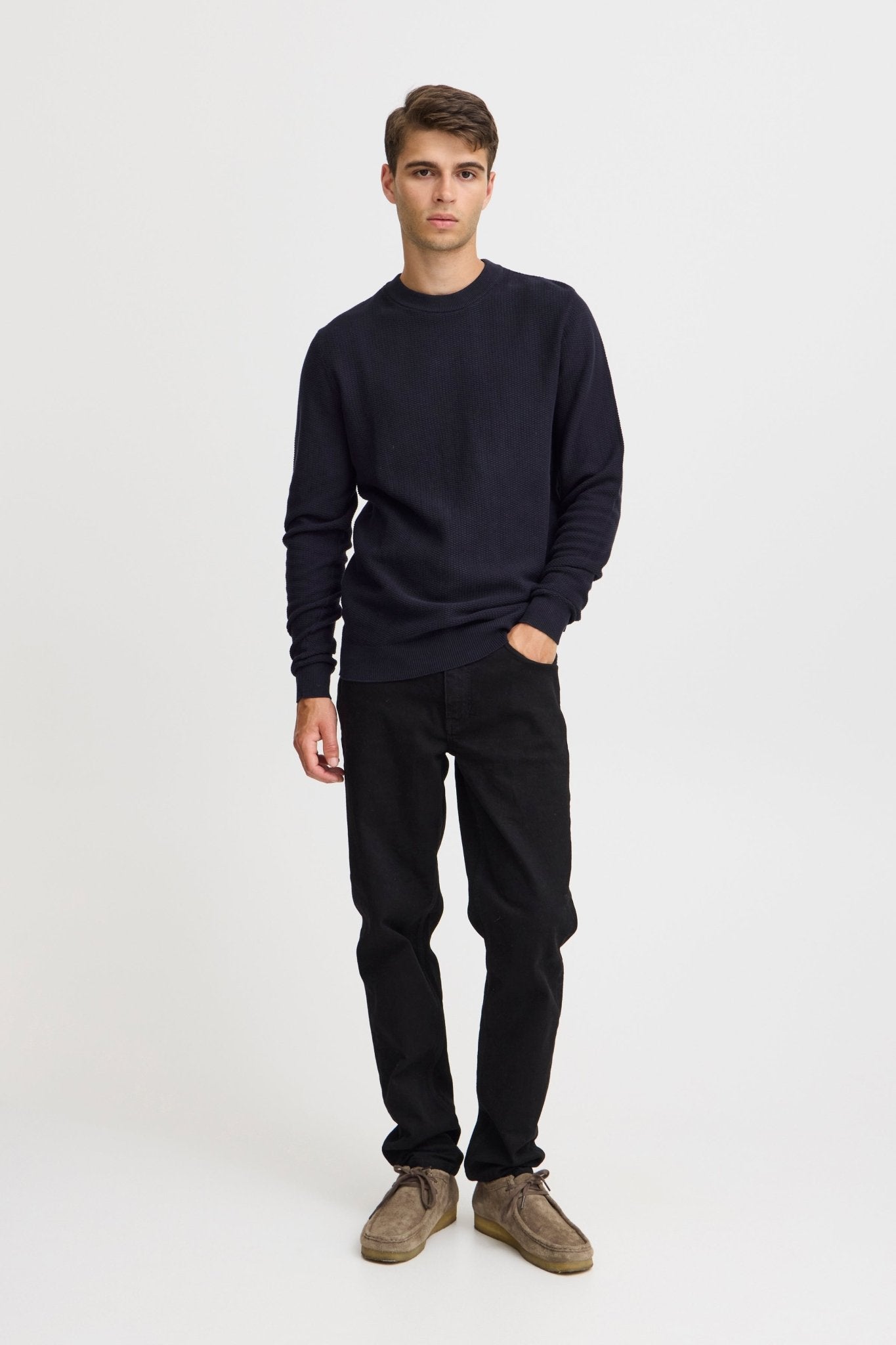 CASUAL FRIDAY - CFKARL 0160 structured crewneck knit - 20505192 - Boutique Bubbles