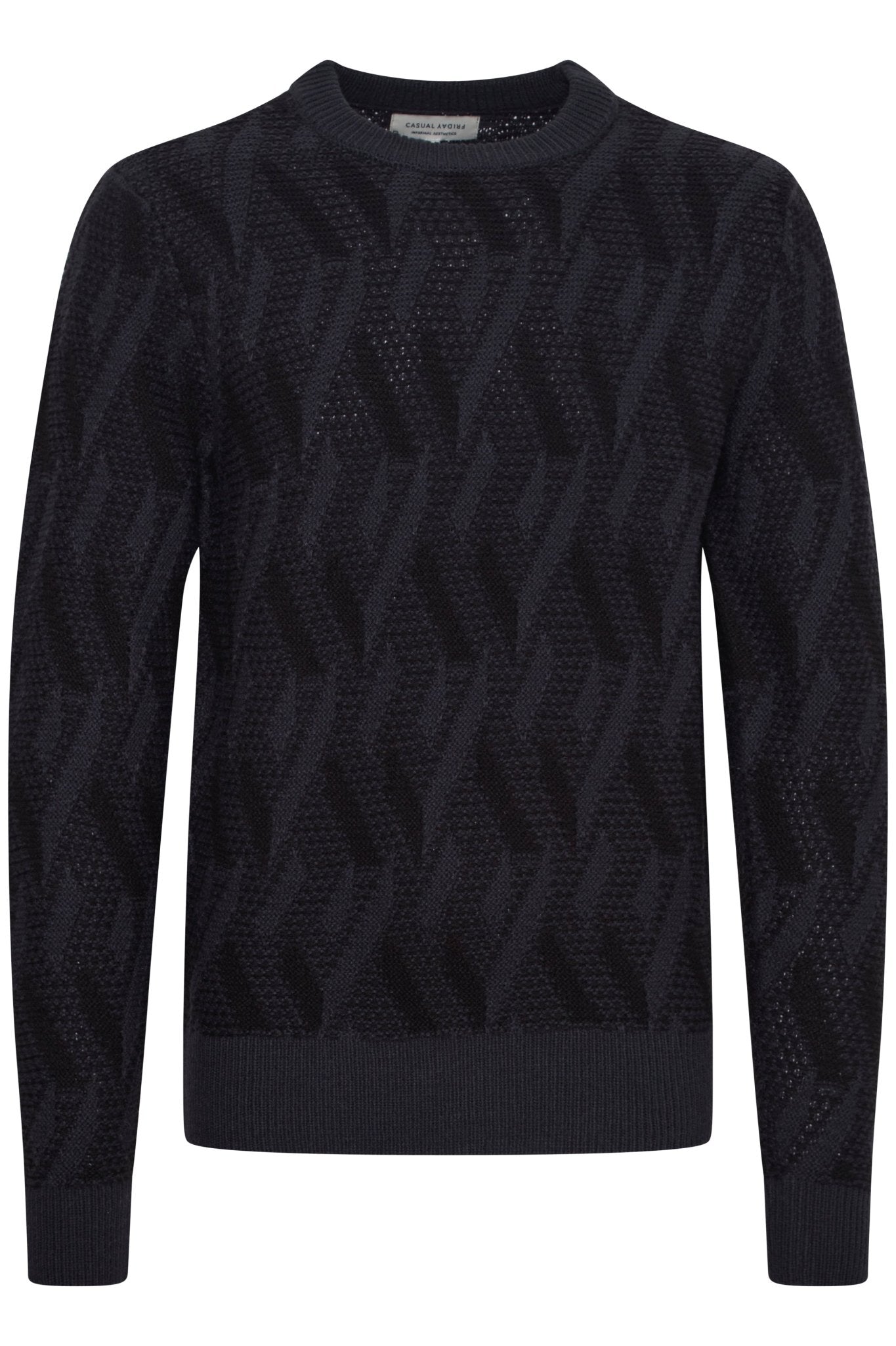 CASUAL FRIDAY - CFKARL jacquard crew neck knit - 20505195 - Boutique Bubbles