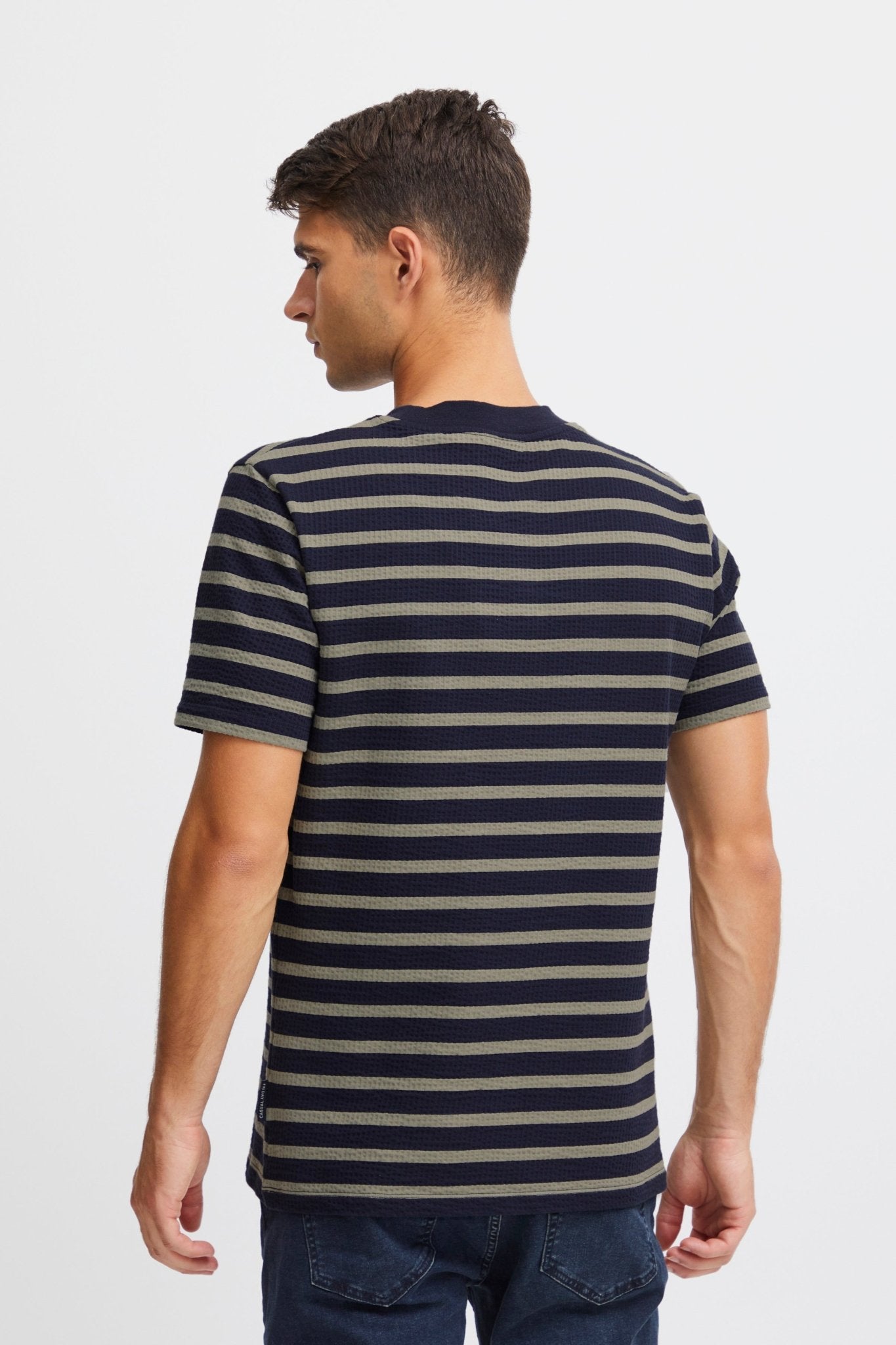 CASUAL FRIDAY - CFTHOR structured striped tee - 20505009 - Boutique Bubbles