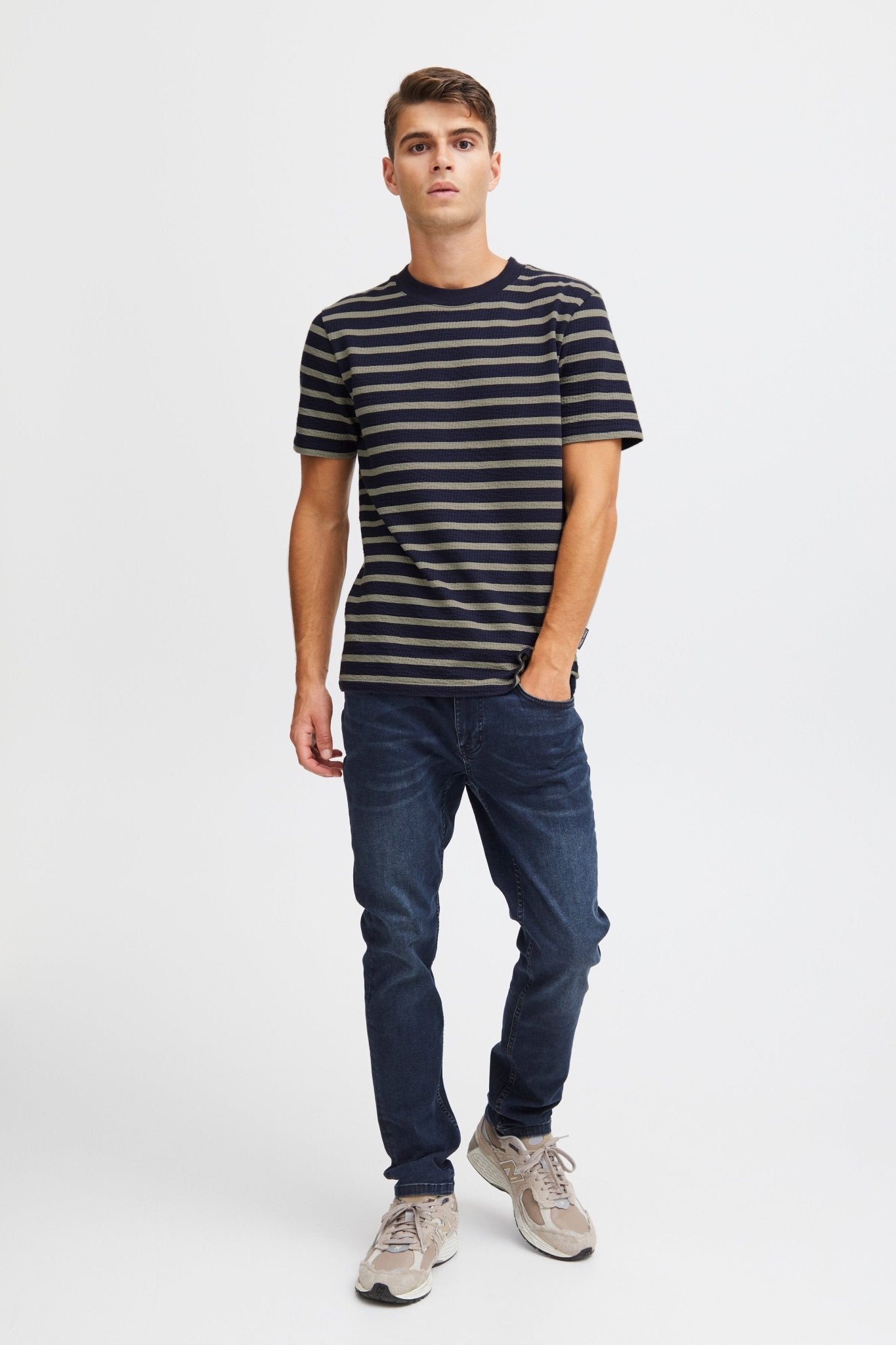 CASUAL FRIDAY - CFTHOR structured striped tee - 20505009 - Boutique Bubbles