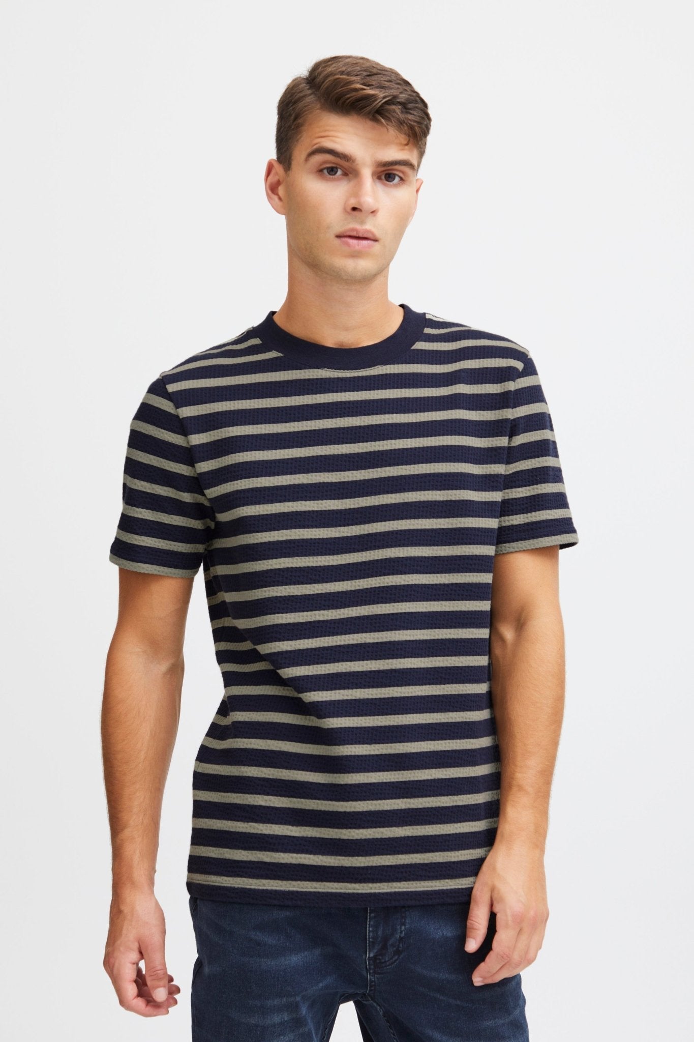 CASUAL FRIDAY - CFTHOR structured striped tee - 20505009 - Boutique Bubbles