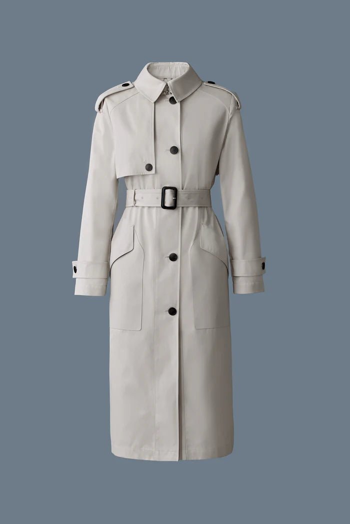 MACKAGE AKILI - Single - Breasted Trench Coat With Belt - Boutique Bubbles