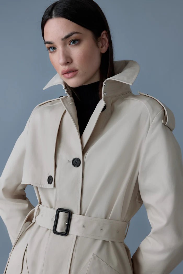 MACKAGE AKILI - Single - Breasted Trench Coat With Belt - Boutique Bubbles