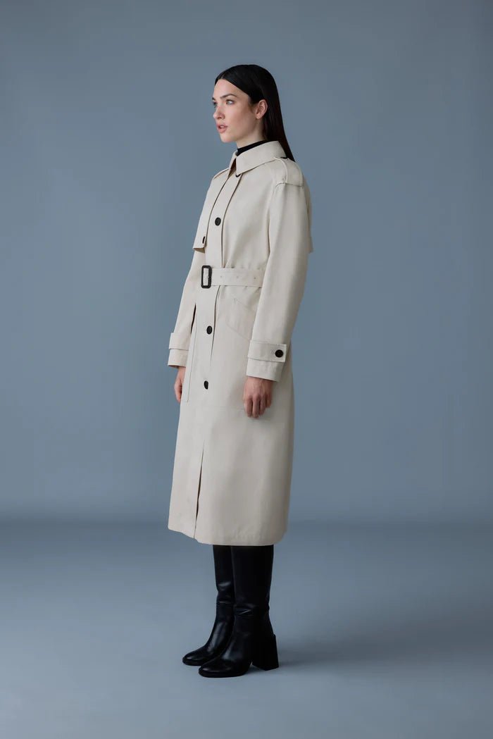 MACKAGE AKILI - Single - Breasted Trench Coat With Belt - Boutique Bubbles