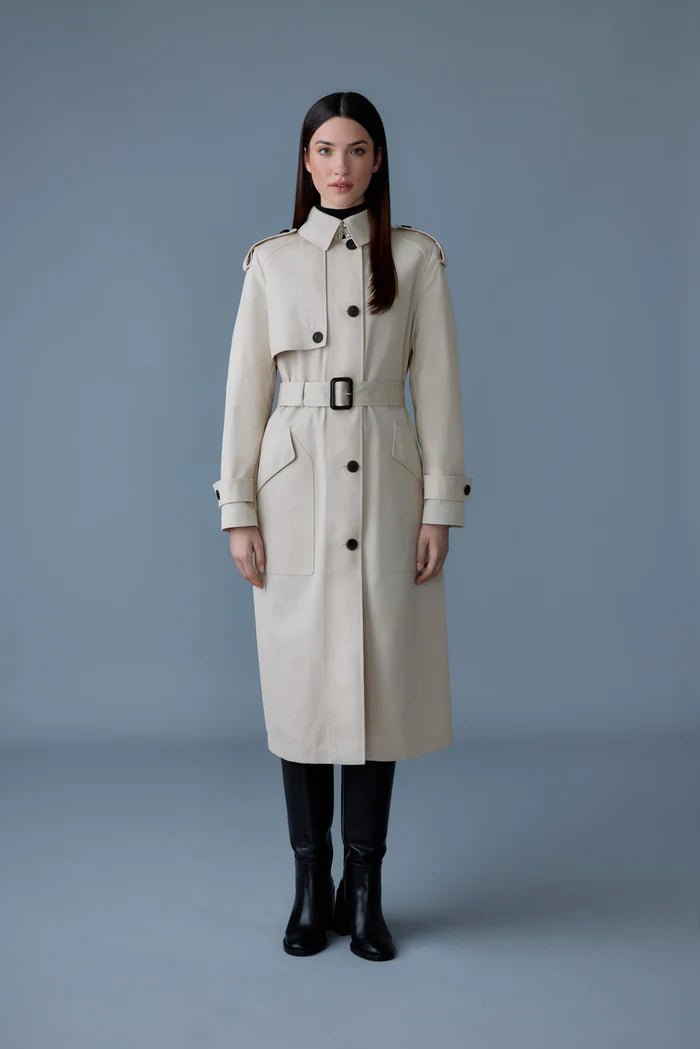 MACKAGE AKILI - Single - Breasted Trench Coat With Belt - Boutique Bubbles