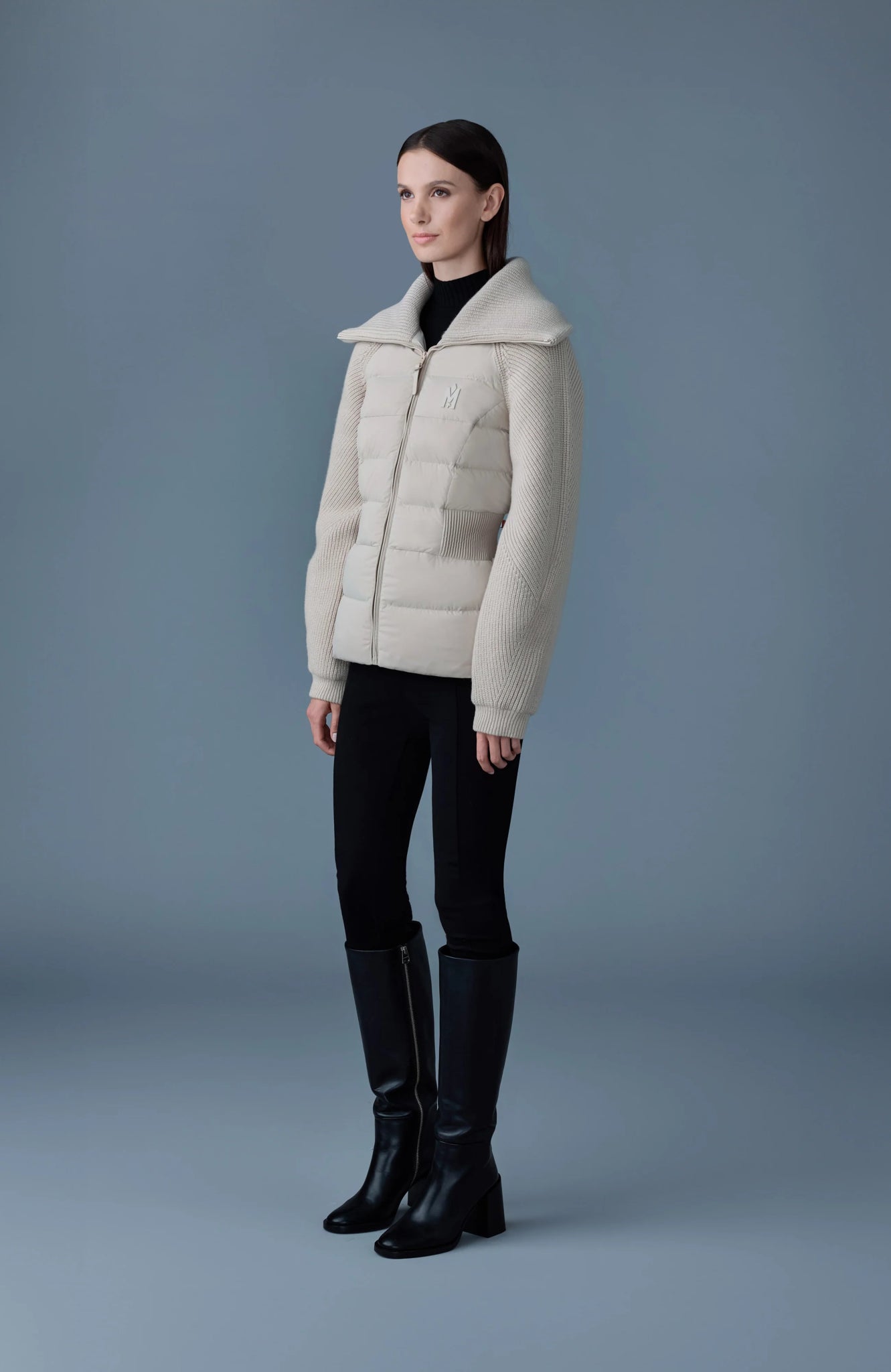 MACKAGE FOXY - Light Down Mixed Media Jacket - Boutique Bubbles