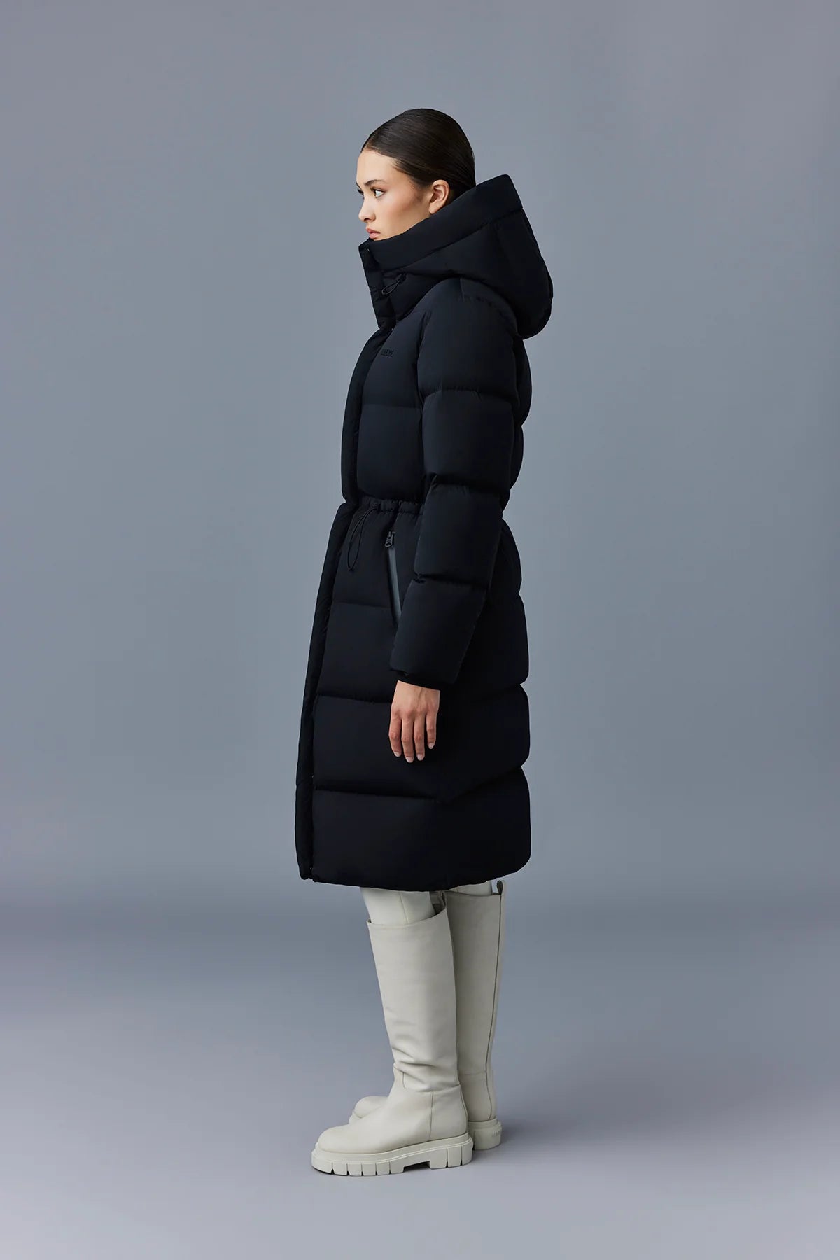 MACKAGE ISHANI - CITY - Long Down Quilted Coat With Hood - Boutique Bubbles