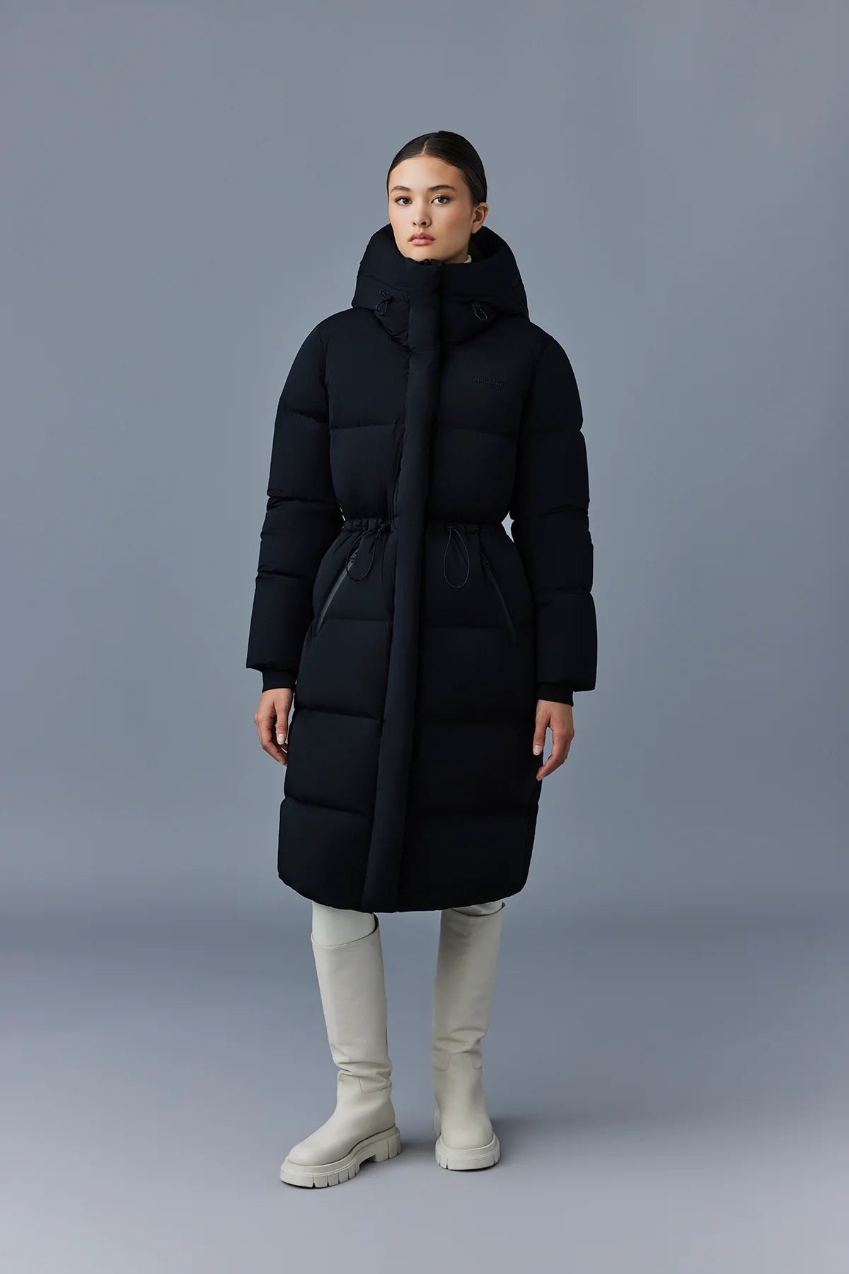 MACKAGE ISHANI - CITY - Long Down Quilted Coat With Hood - Boutique Bubbles