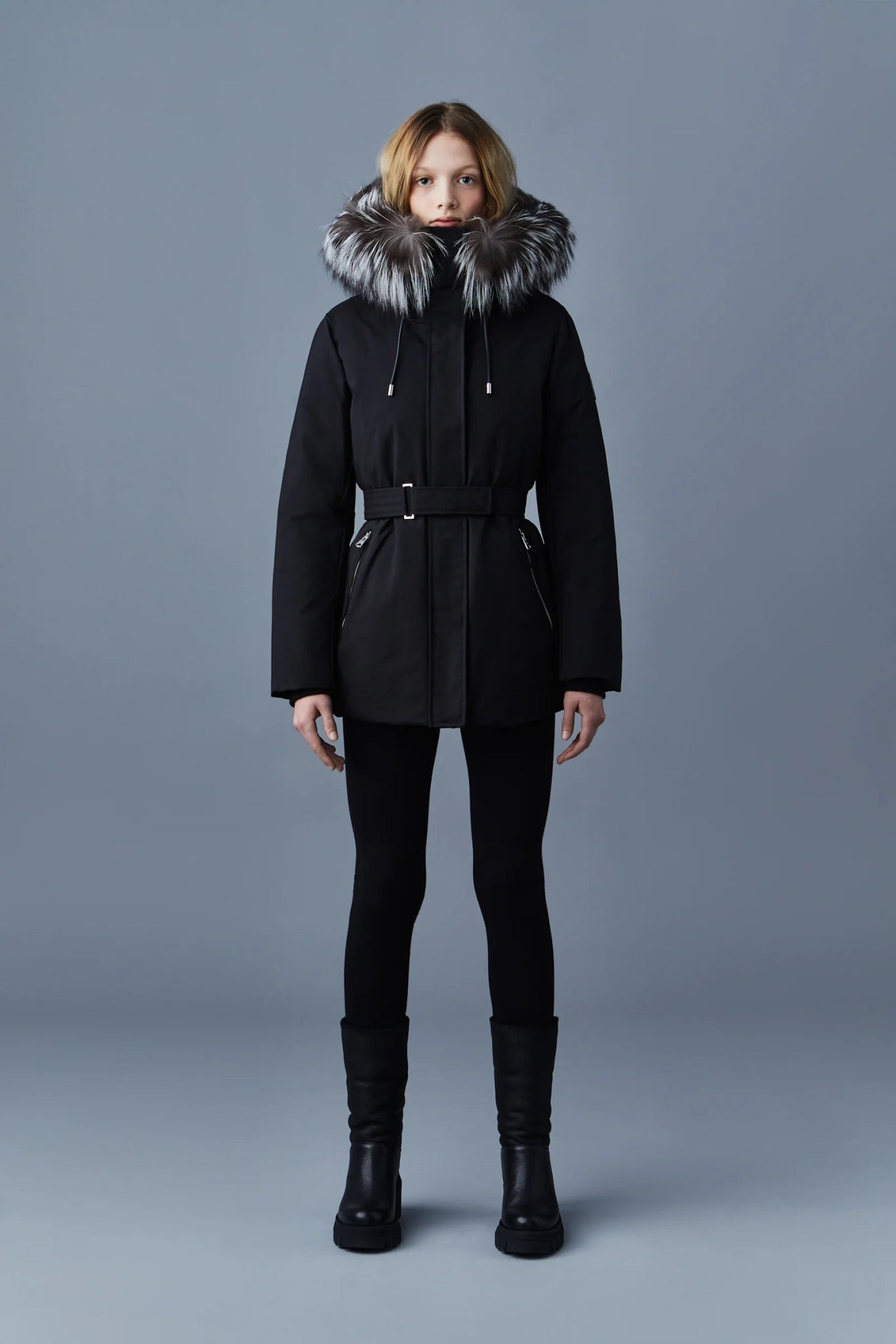 MACKAGE JENI - X - 2 - in - 1 down parka with removable bib and silver fox fur - Boutique Bubbles