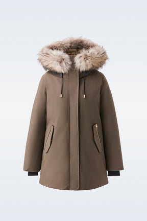 MACKAGE KINSLEE - F - 2 - in - 1 Oversized Down Parka With Bib And Natural Fur - Boutique Bubbles