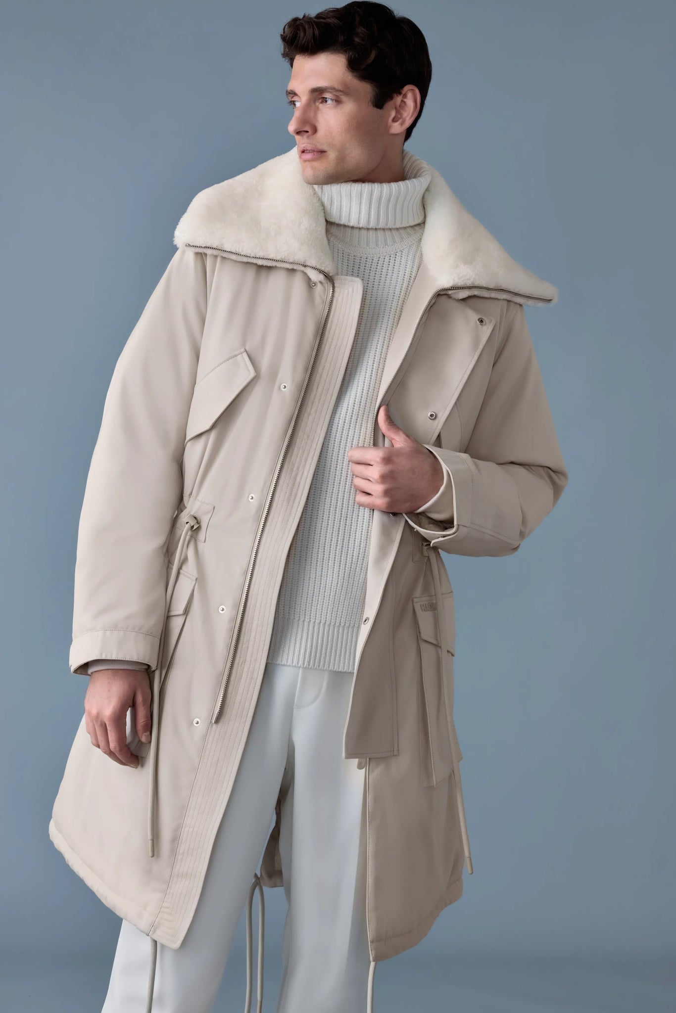 MACKAGE LEON - Shearling Collar Down Parka - Boutique Bubbles