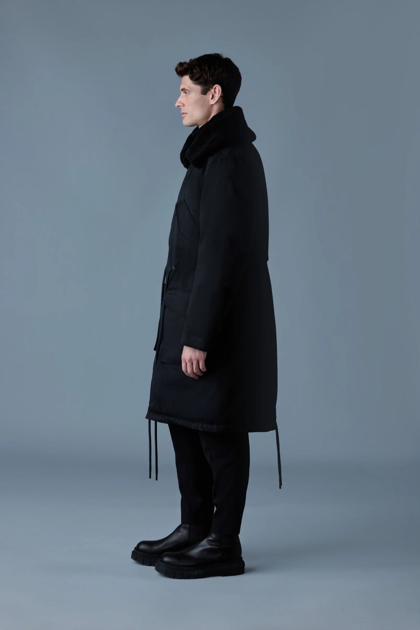 MACKAGE LEON - Shearling Collar Down Parka - Boutique Bubbles