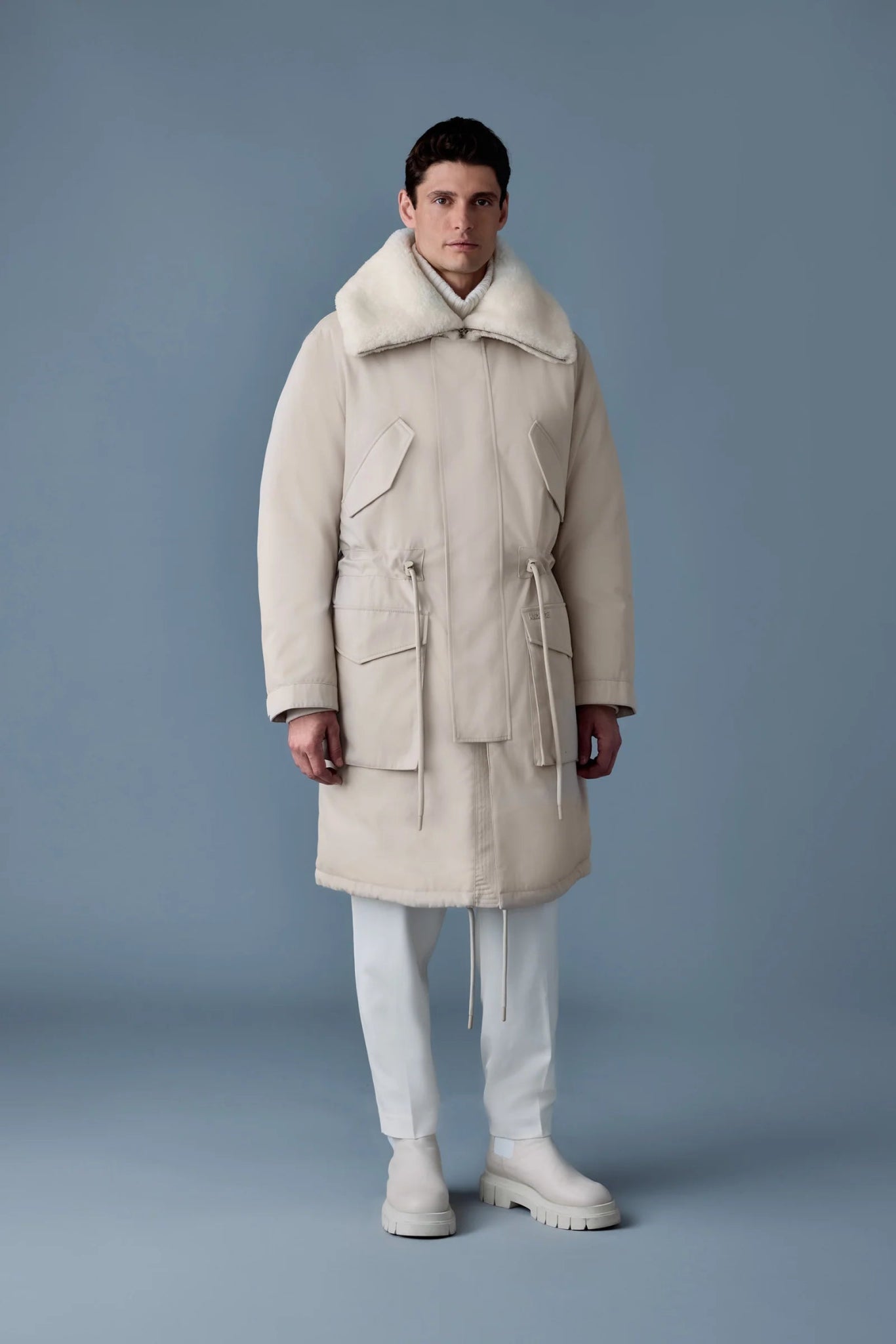 MACKAGE LEON - Shearling Collar Down Parka - Boutique Bubbles