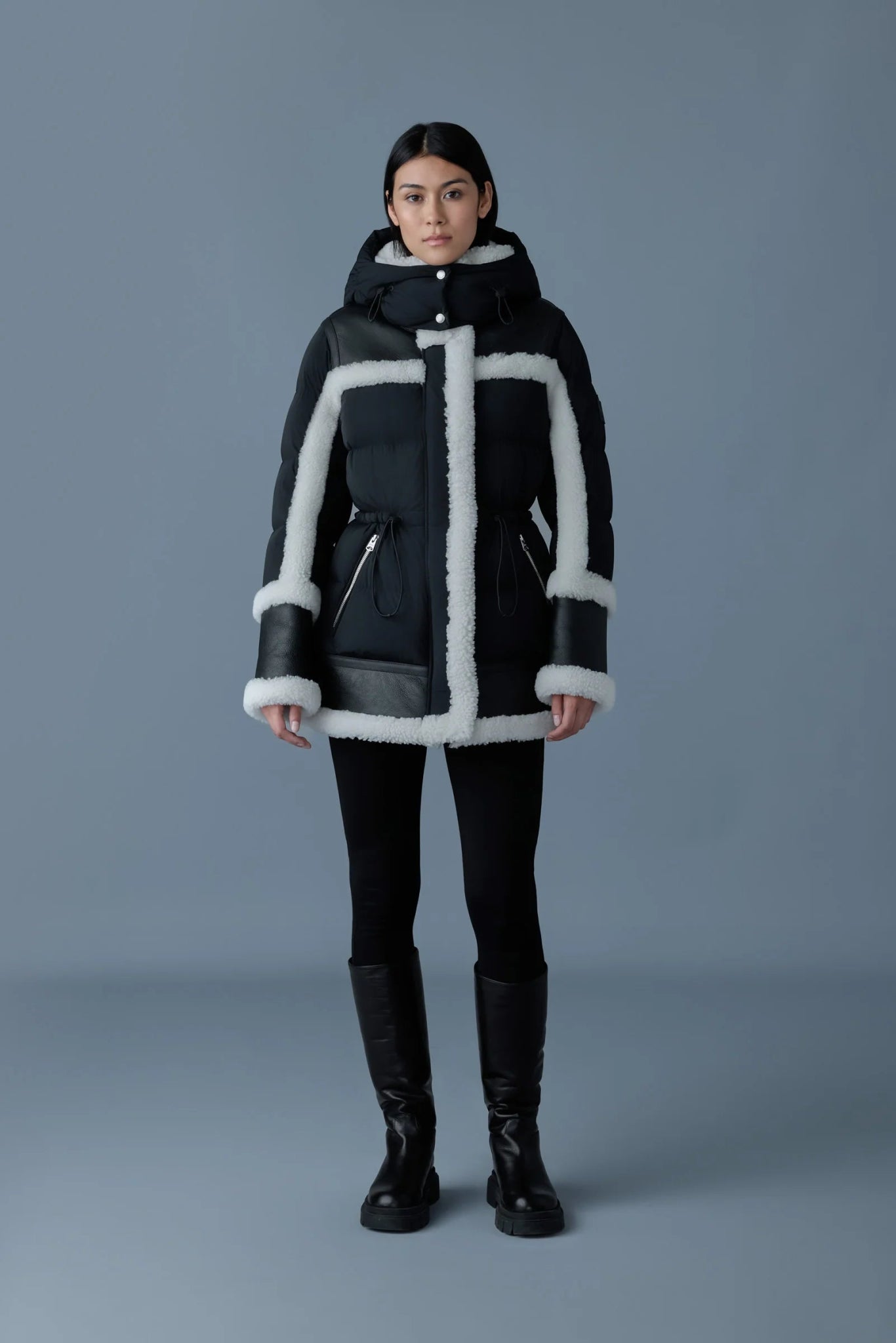 MACKAGE LILIBETH - Mixed - Media Shearling Down Parka - Boutique Bubbles