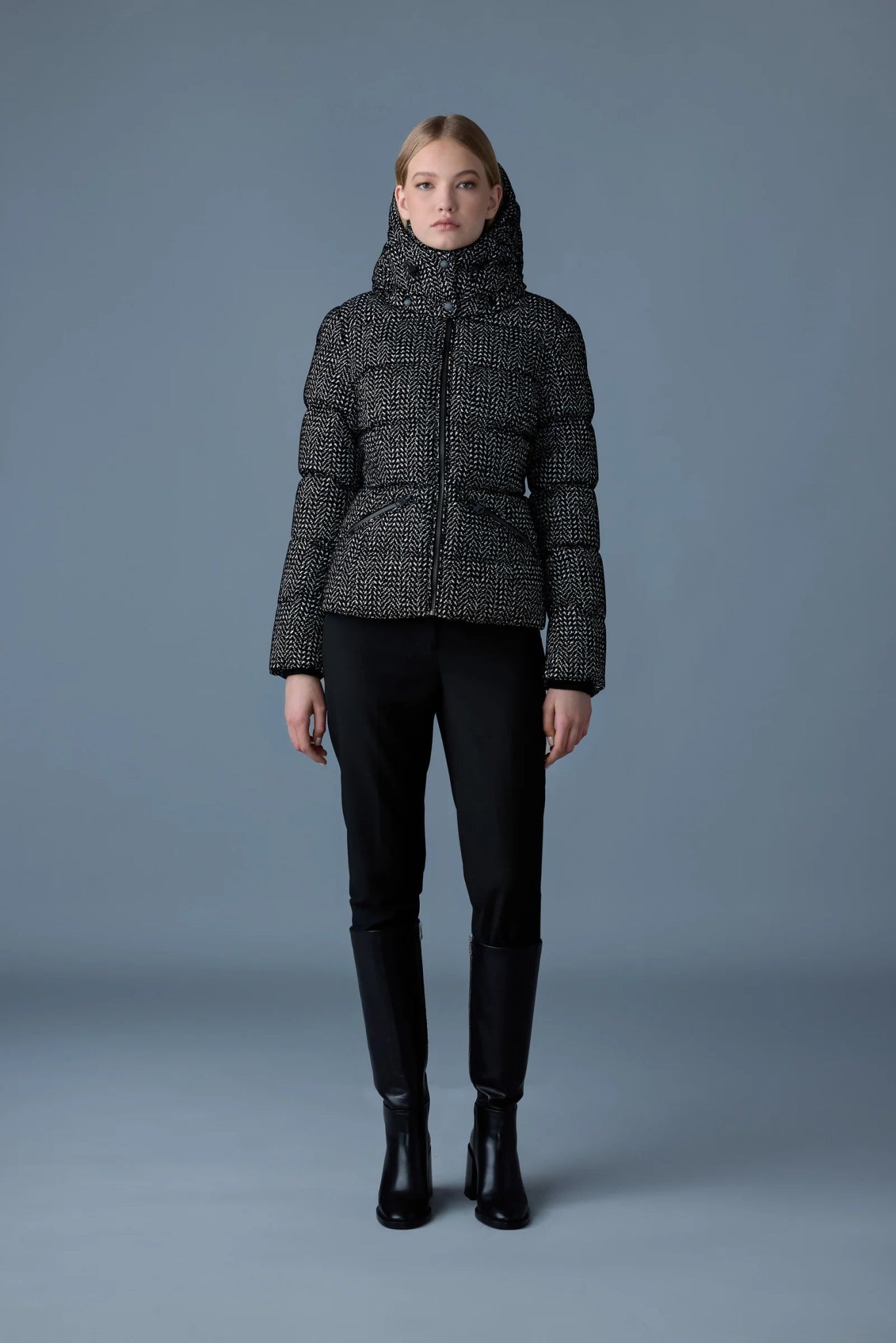 MACKAGE MADALYN - FLP - Flocked Medium Down Jacket - Boutique Bubbles