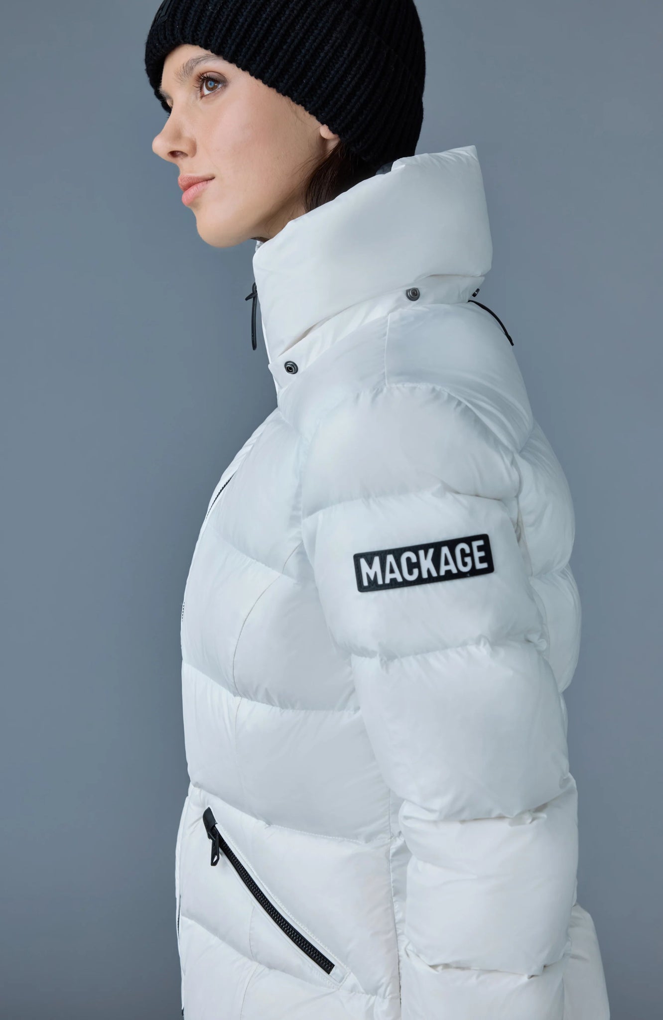 MACKAGE MADALYN - V - Lustrous Light Down Jacket With Hood For Ladies - Boutique Bubbles