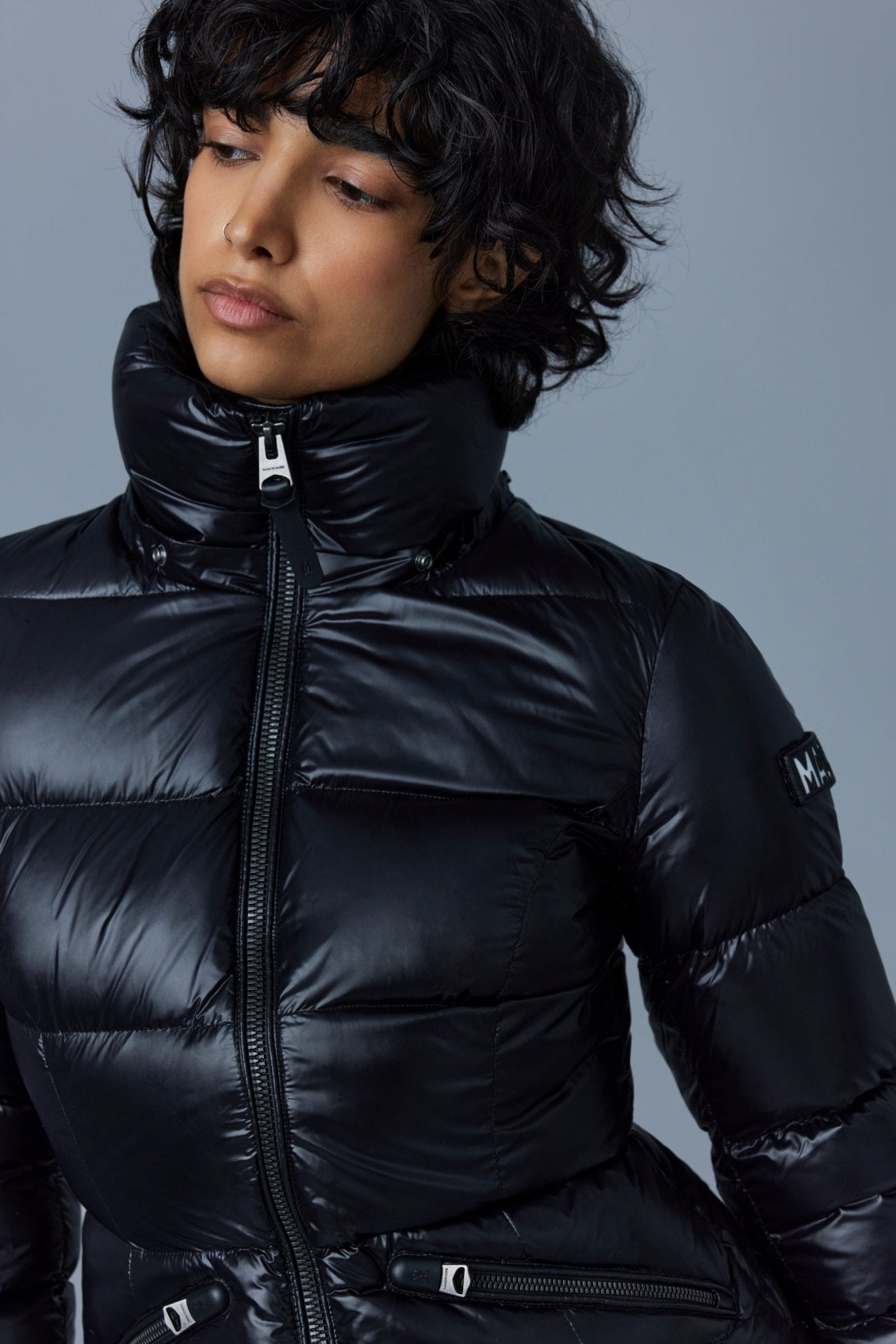 MACKAGE MADALYN - ZSH - Lustrous Light Down Jacket With Shearling - Boutique Bubbles