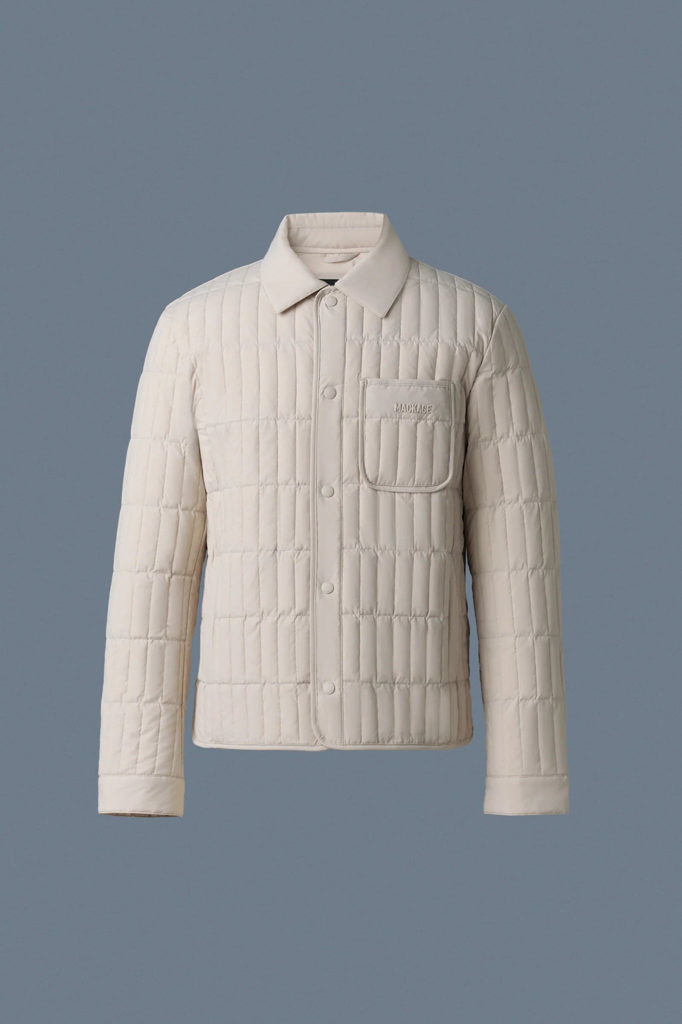 MACKAGE MATEO - Vertical Quilted Jacket With Spread Collar - Boutique Bubbles