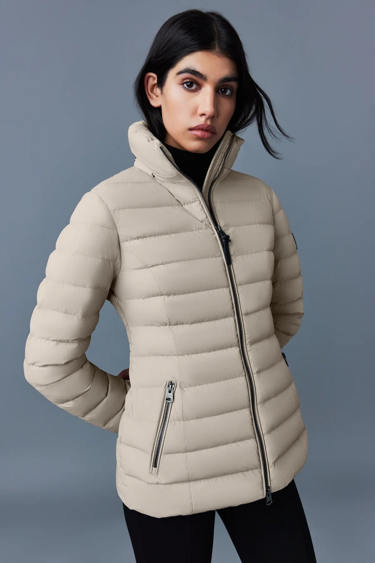 MACKAGE MICHI - Agile - 360 Stretch Light Down Jacket With Hood - Boutique Bubbles