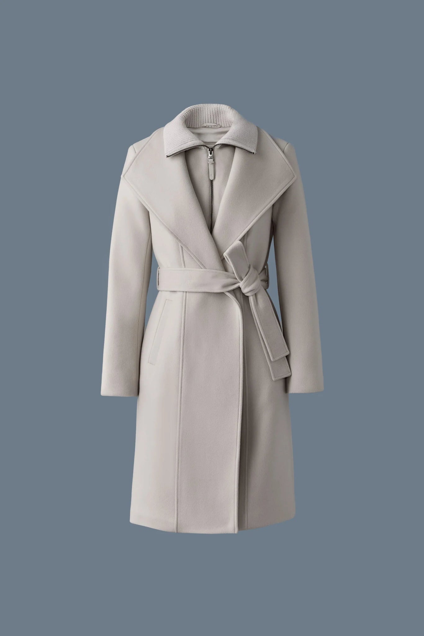 MACKAGE NORITA - 2 - in - 1 Double Face Wool Coat With Sash - Boutique Bubbles