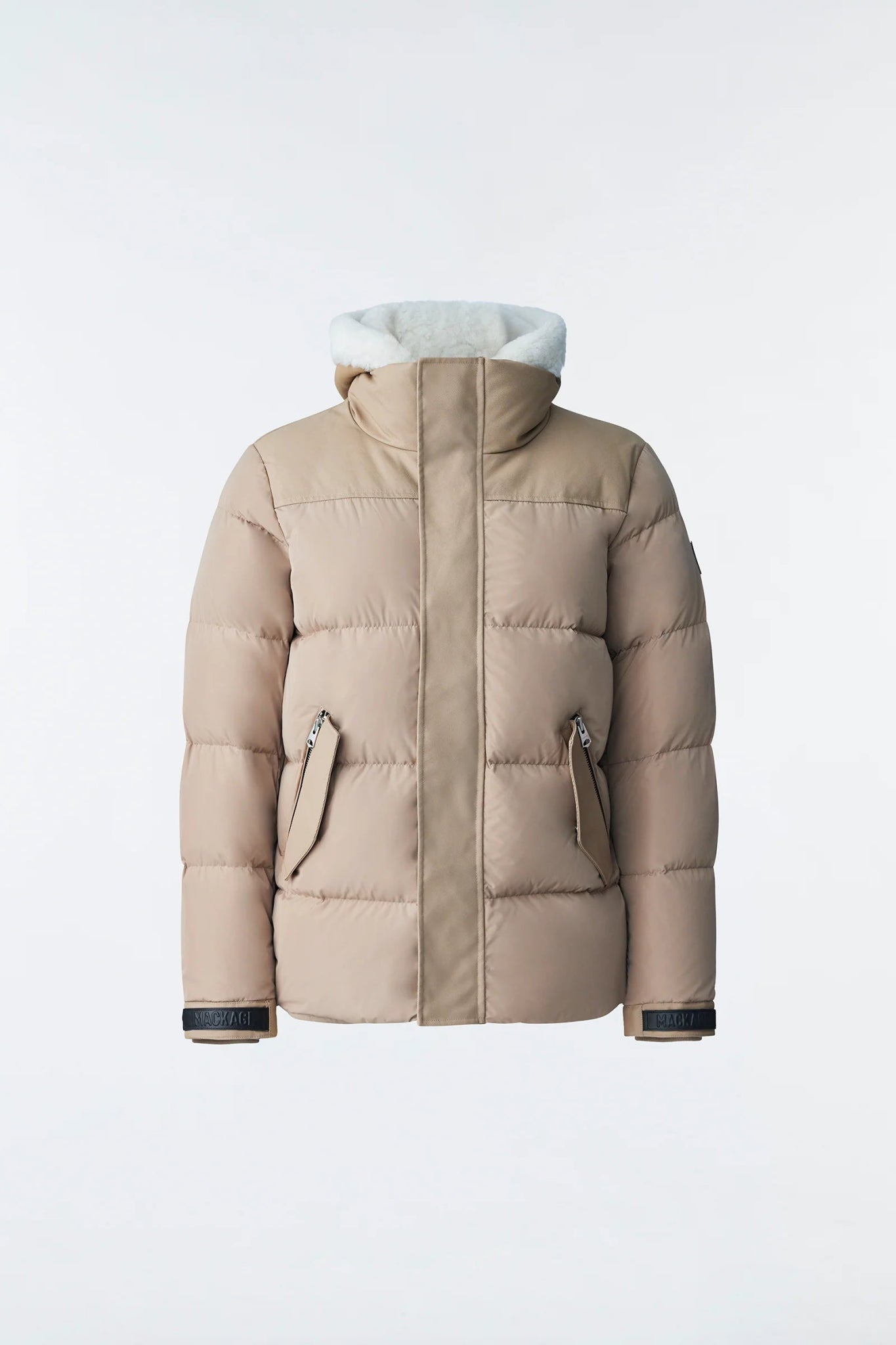 MACKAGE RILEY - Classic Down Jacket With Removable Shearling Bib - Boutique Bubbles