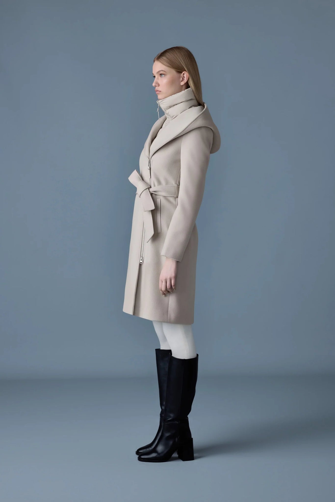 MACKAGE SHIA - SLB - 2 - in - 1 Double - Face Wool Coat With Removable Bib - Boutique Bubbles