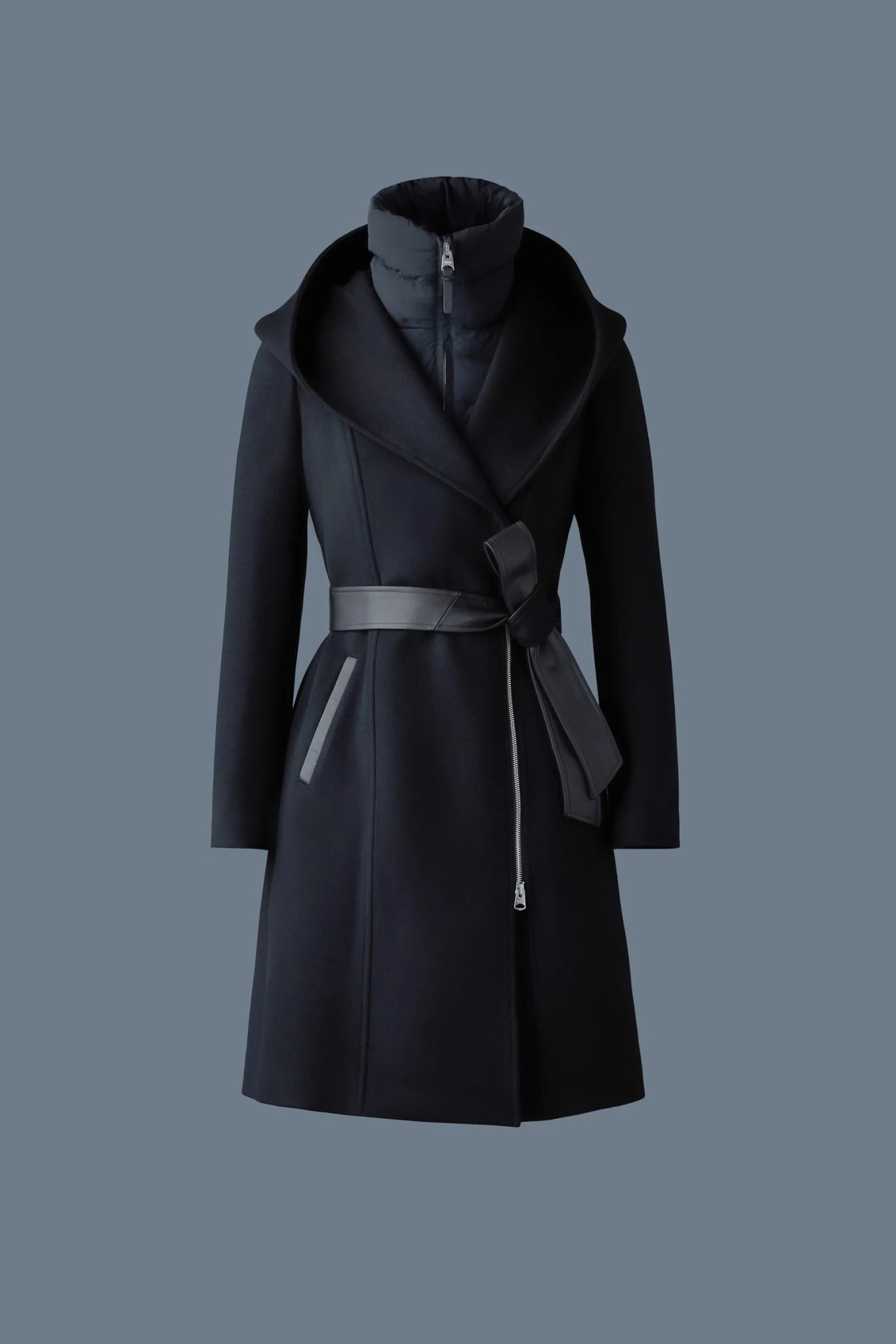 MACKAGE SHIA - SLB - 2 - in - 1 Double - Face Wool Coat With Removable Bib - Boutique Bubbles