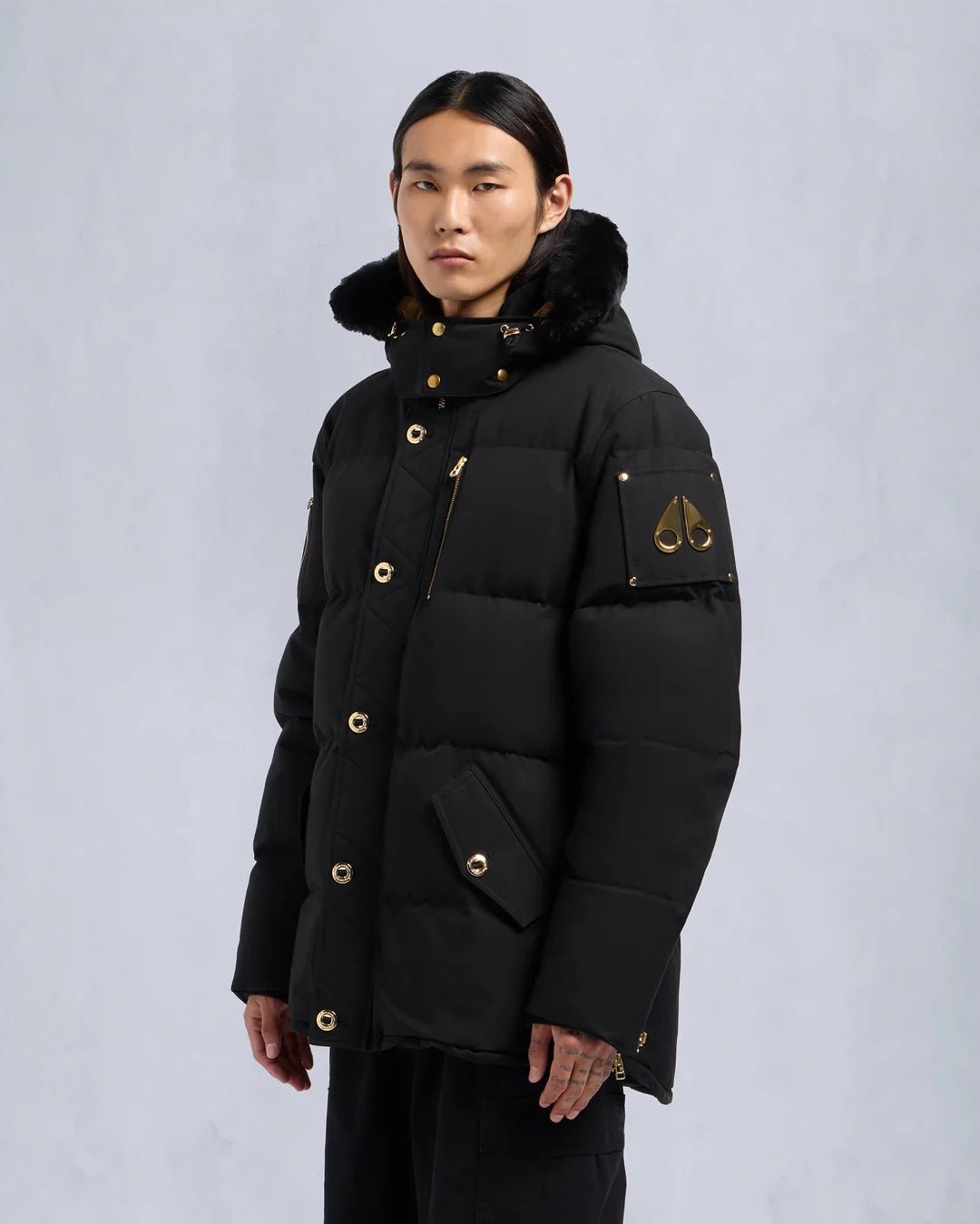 MOOSE KNUCKLES - GOLD SERIES SHEARLING 3Q JACKET MENS - M32MJ128GS - Boutique Bubbles