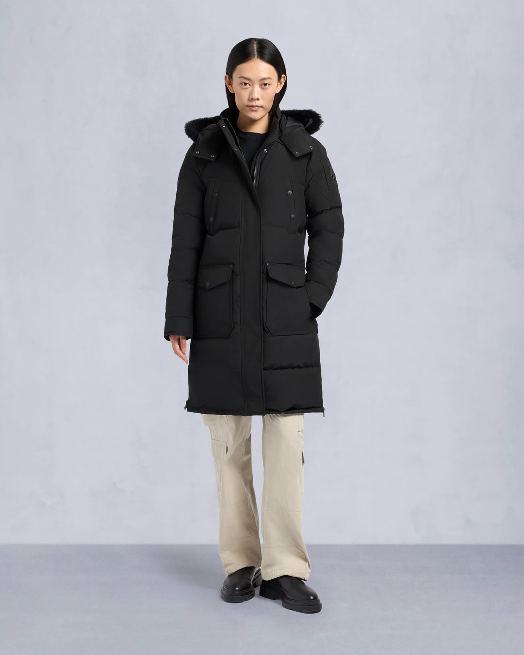 MOOSE KNUCKLES - ONYX SHEARLING CAUSAPSCAL PARKA - M33LP211S - Boutique Bubbles