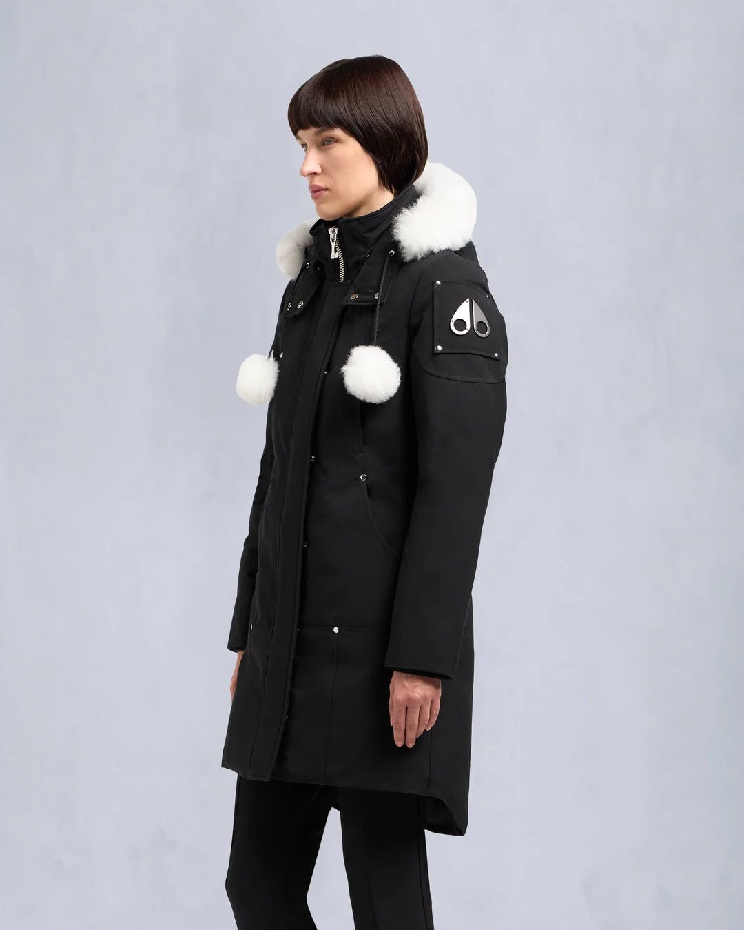 MOOSE KNUCKLES - ORIGINAL SHEARLING STIRLING PARKA WOMENS (pompom) - M32LP203S - Boutique Bubbles