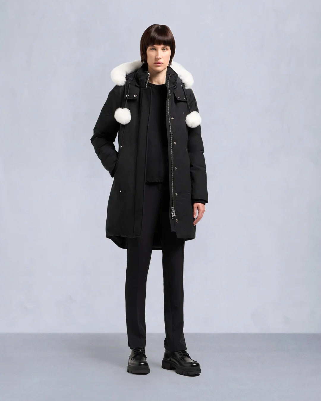 MOOSE KNUCKLES - ORIGINAL SHEARLING STIRLING PARKA WOMENS (pompom) - M32LP203S - Boutique Bubbles