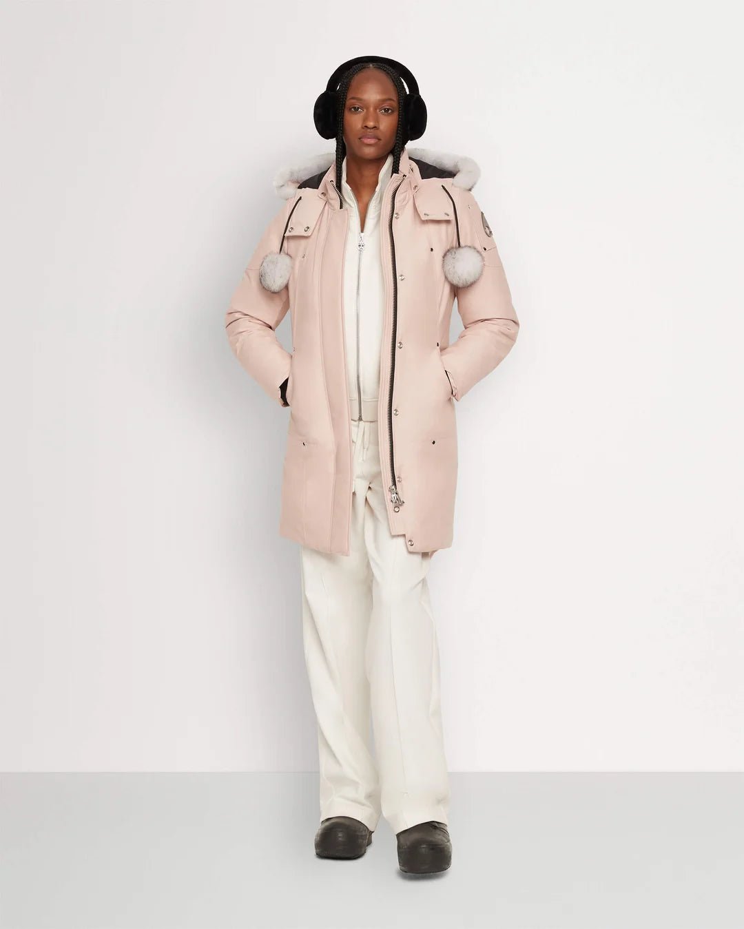 MOOSE KNUCKLES - ORIGINAL SHEARLING STIRLING PARKA WOMENS (pompom) - M32LP203S - Boutique Bubbles