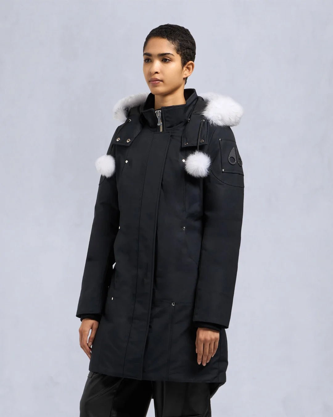 MOOSE KNUCKLES - ORIGINAL STIRLING PARKA SHEARLING WOMENS (pompom) - M32LP203S - Boutique Bubbles