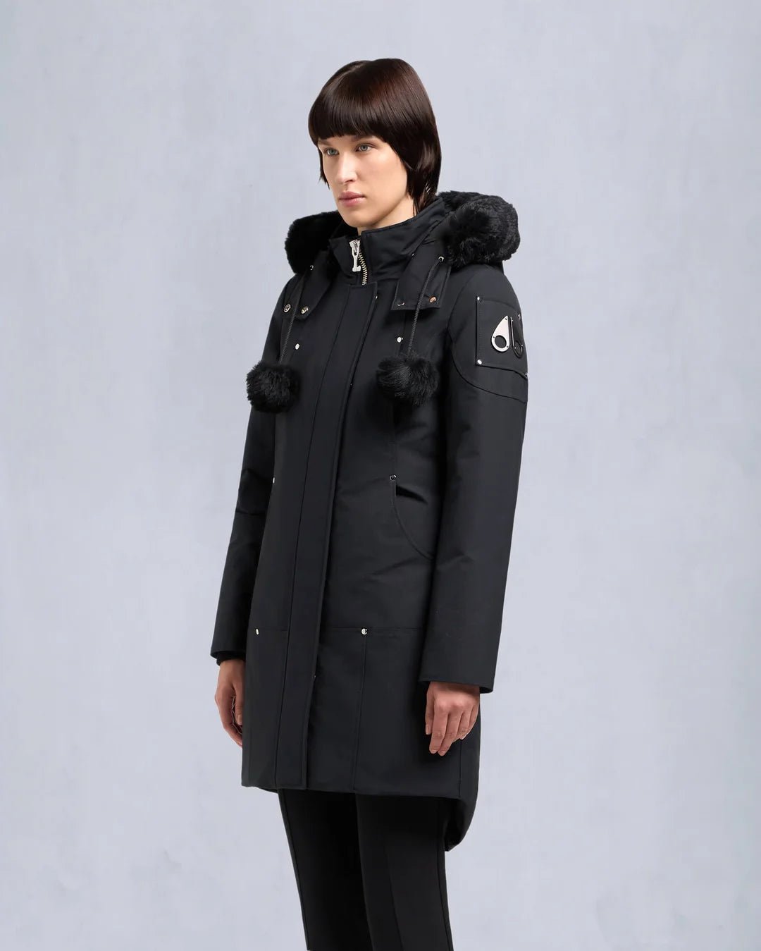 MOOSE KNUCKLES - ORIGINAL STIRLING PARKA SHEARLING WOMENS (pompom) - M32LP203S - Boutique Bubbles