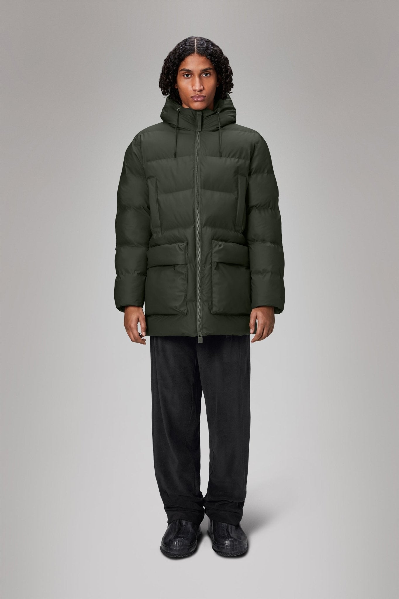 RAINS ALTA Long Puffer Cargo Jacket W3T4 - Boutique Bubbles