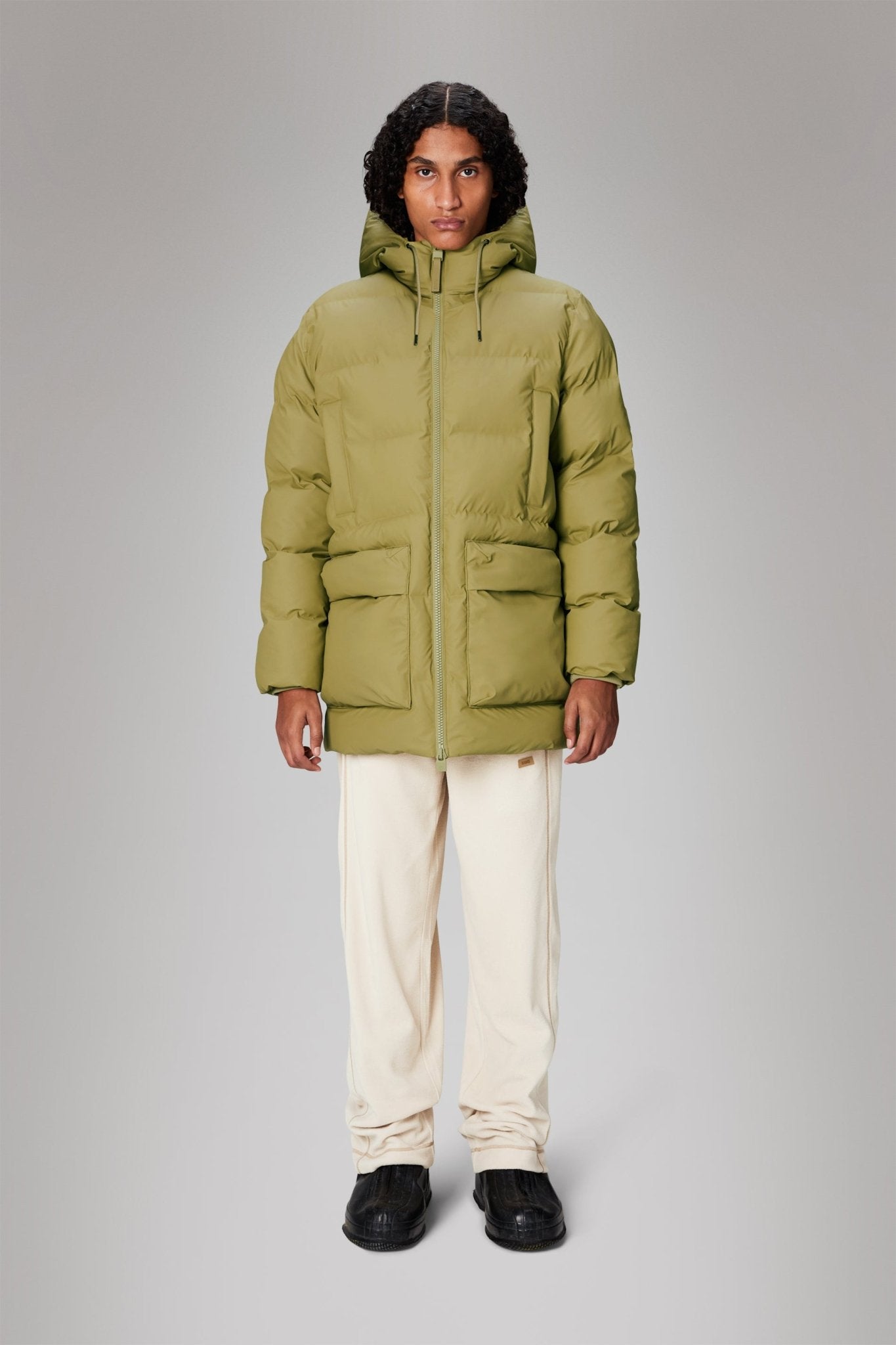 RAINS ALTA Long Puffer Cargo Jacket W3T4 - Boutique Bubbles