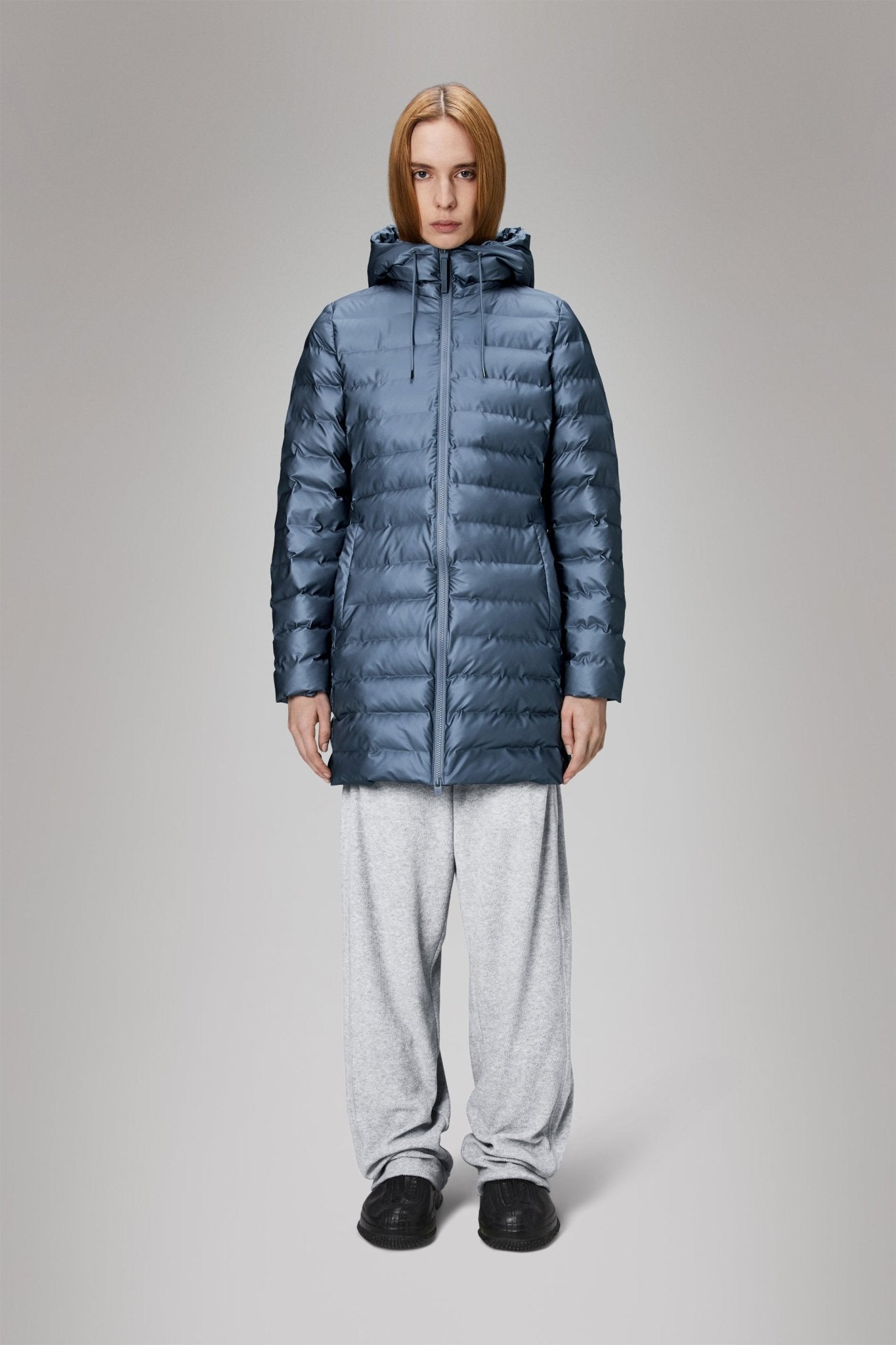 RAINS LOHJA Long Puffer Curve Jacket W3T3 - Boutique Bubbles